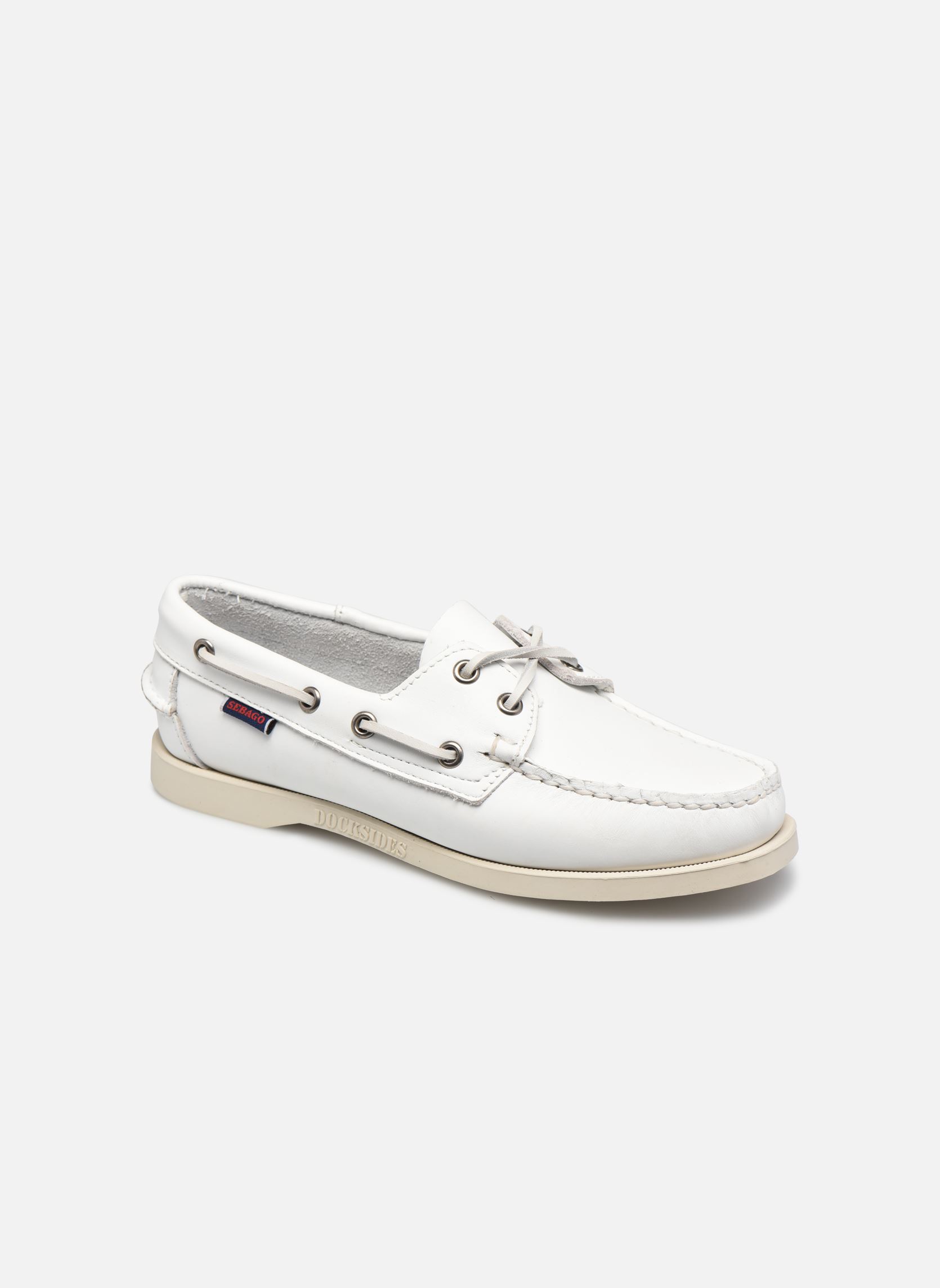 Mocassins Portland Docksides W femme blanc Sebago Mocassins Portland Docksides W femme blanc White