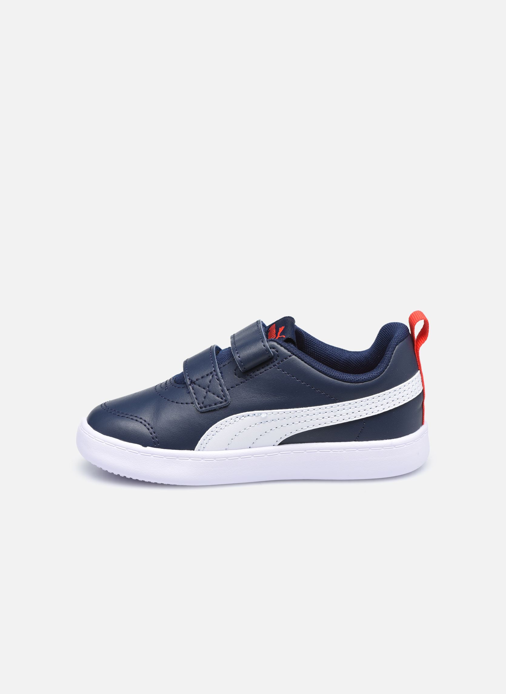 Baskets basses Inf Courtflex V2 bleu Puma Baskets basses Inf Courtflex V2 bleu PEACOAT-HIGH RISK RED