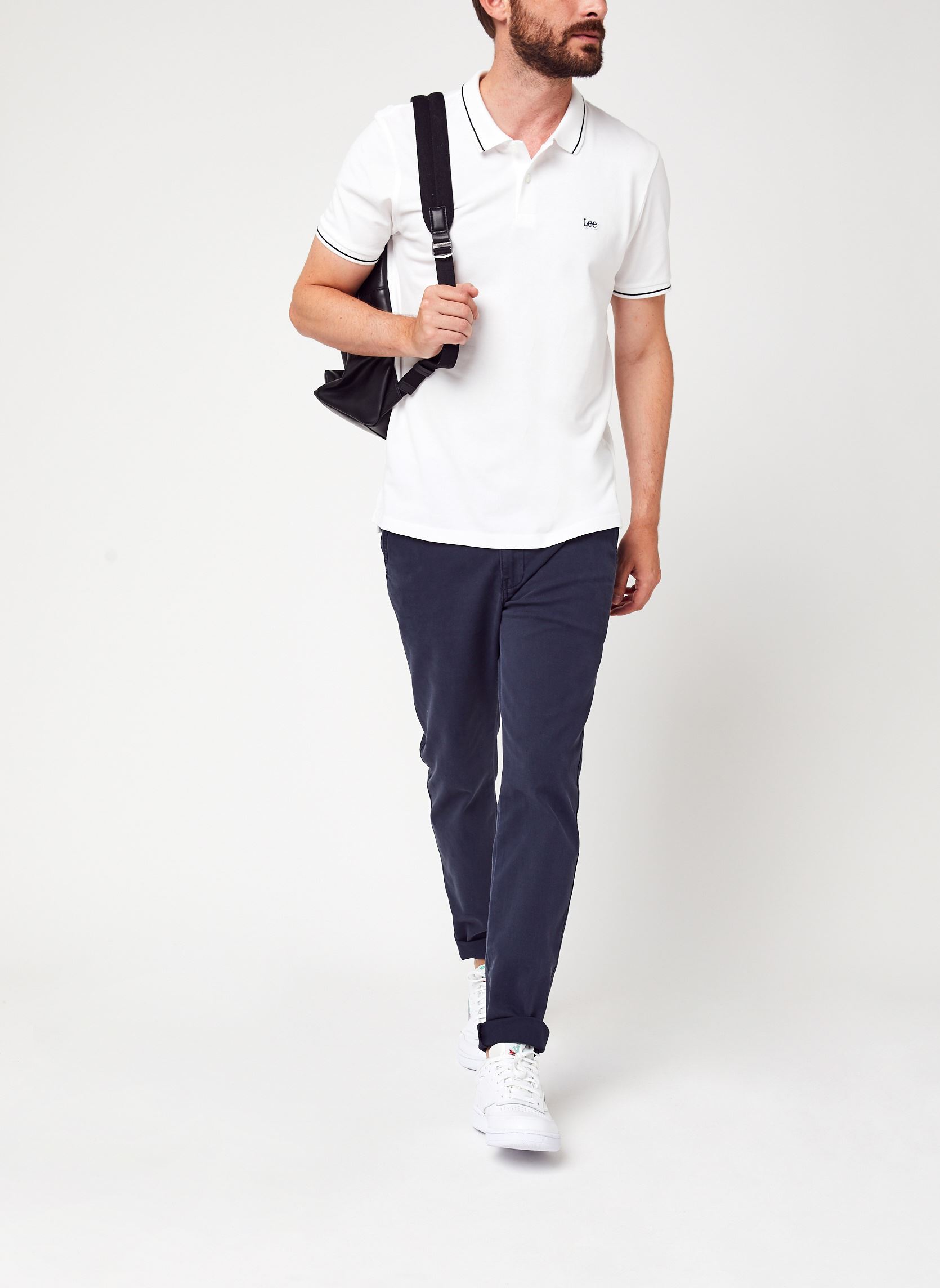 Polo's Pique Polo heren wit Lee Polo's Pique Polo heren wit BRIGHT WHITE