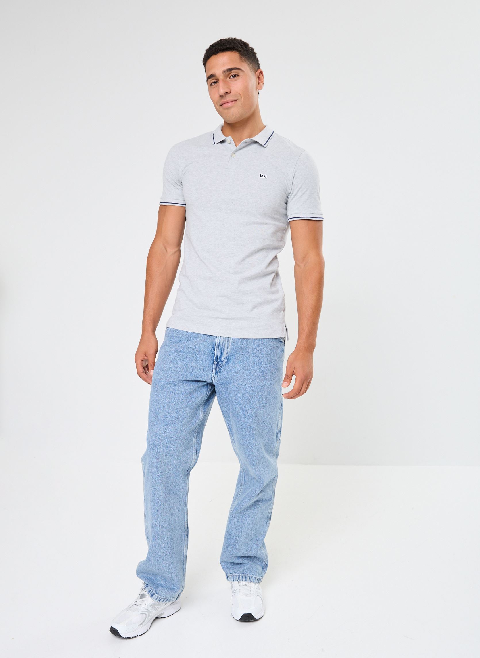 Poloshirts Pique Polo herren grau Lee Poloshirts Pique Polo herren grau SHARP GREY MELE