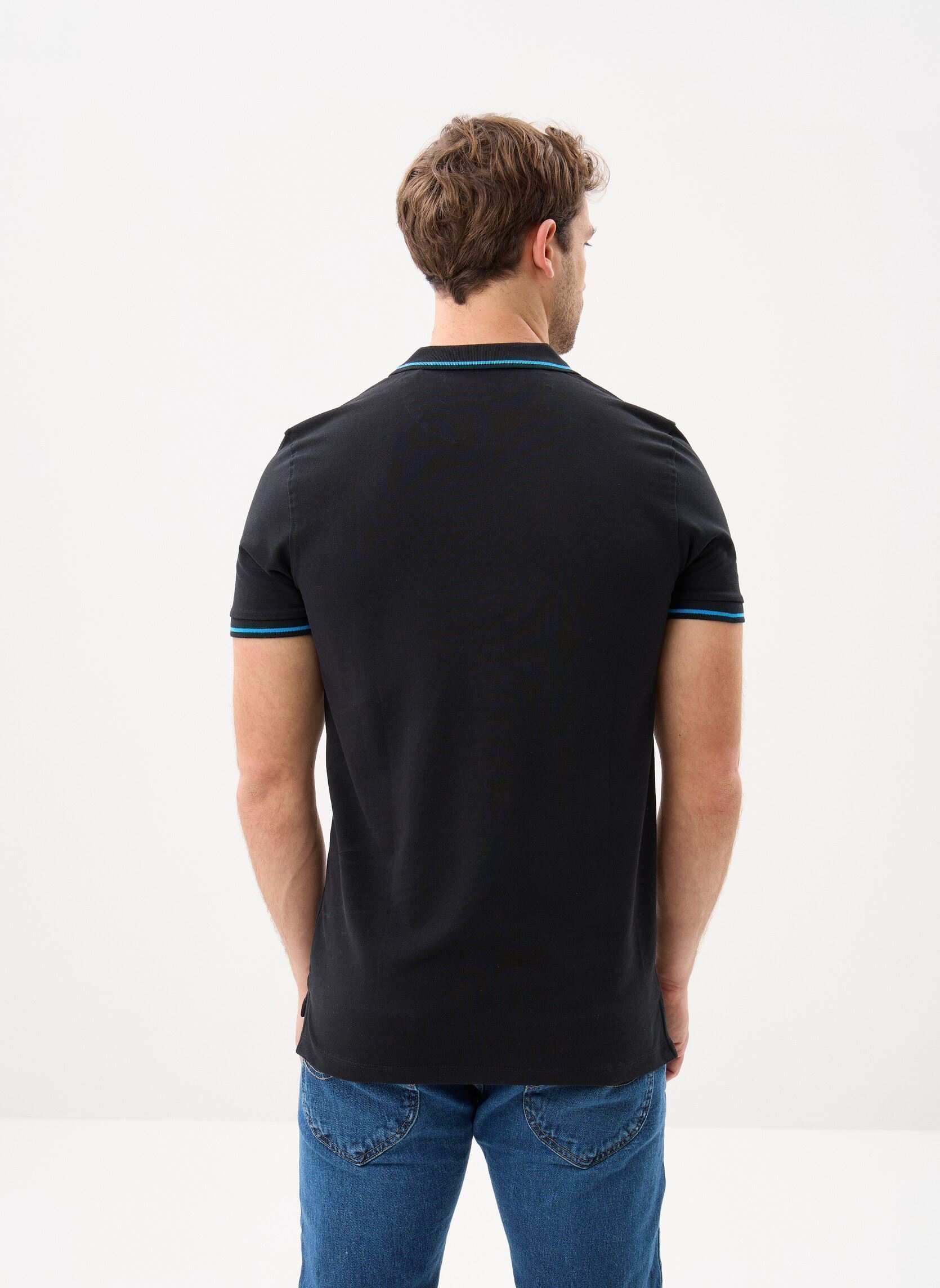 Polos Pique Polo homme noir Lee Polos Pique Polo homme noir BLACK