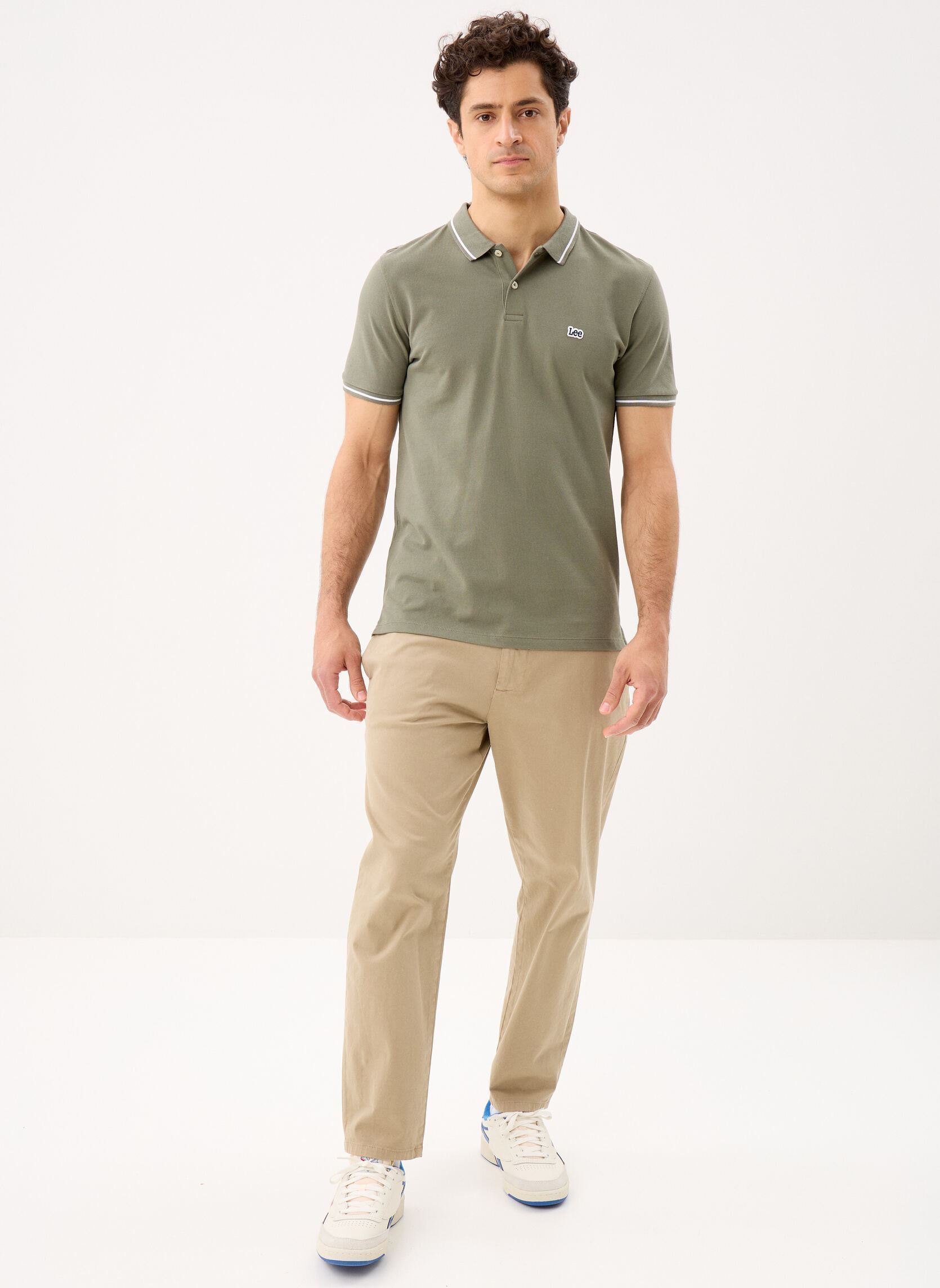 Poloshirts Pique Polo herren grün Lee Poloshirts Pique Polo herren grün LICHEN OLIVE