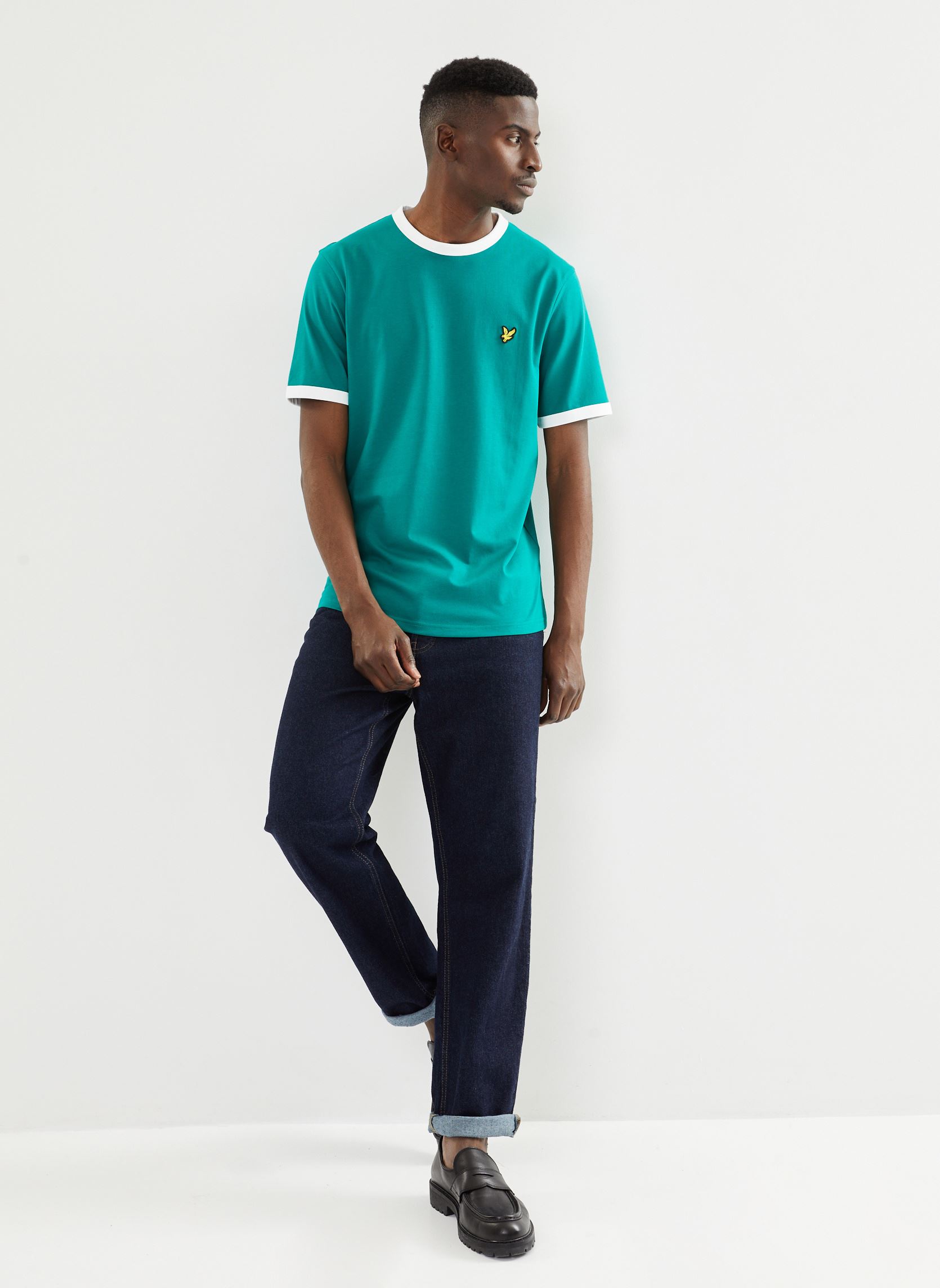 Tee-shirts Ringer T-shirt homme multicolore Lyle & Scott Tee-shirts Ringer T-shirt homme multicolore COURT GREEN / WHITE