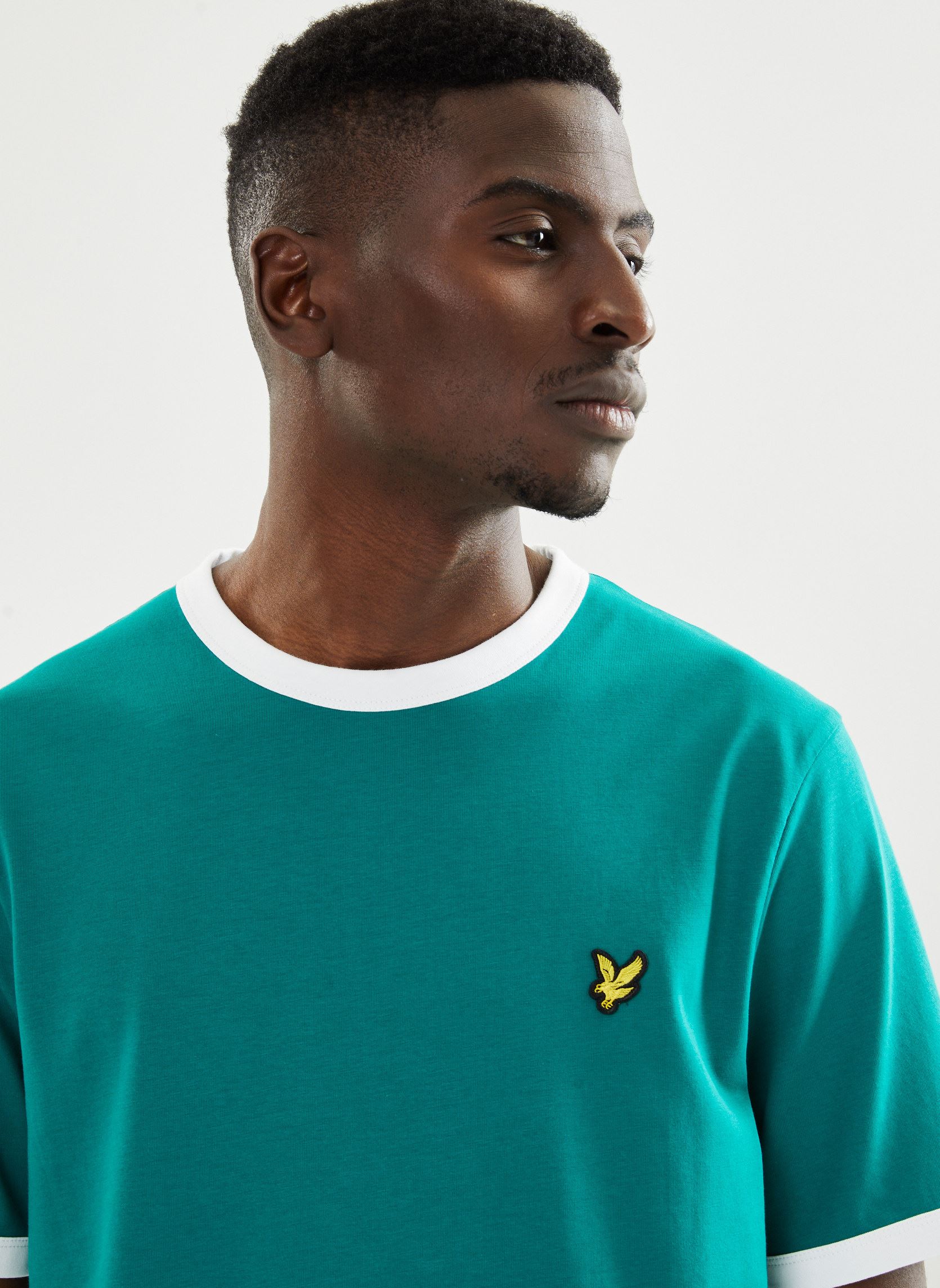 Tee-shirts Ringer T-shirt homme multicolore Lyle & Scott Tee-shirts Ringer T-shirt homme multicolore COURT GREEN / WHITE