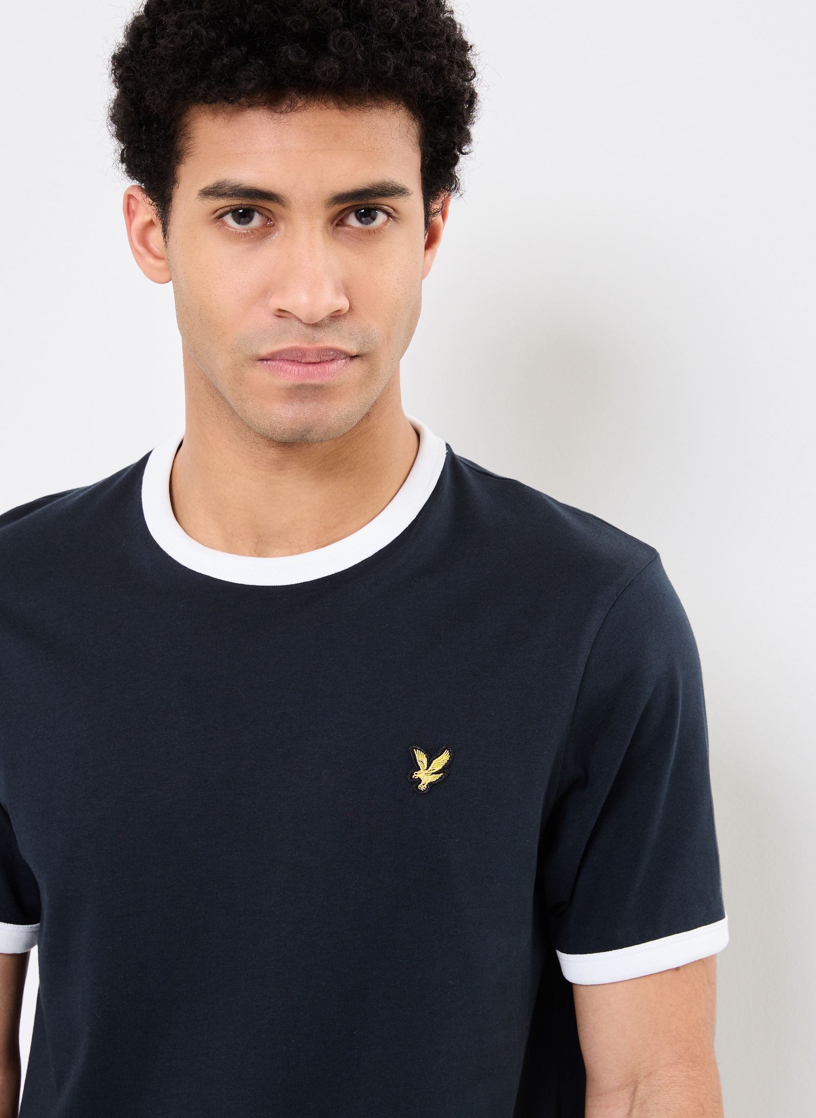T-Shirts Ringer T-shirt herren blau Lyle & Scott T-Shirts Ringer T-shirt herren blau DARK NAVY/ WHITE