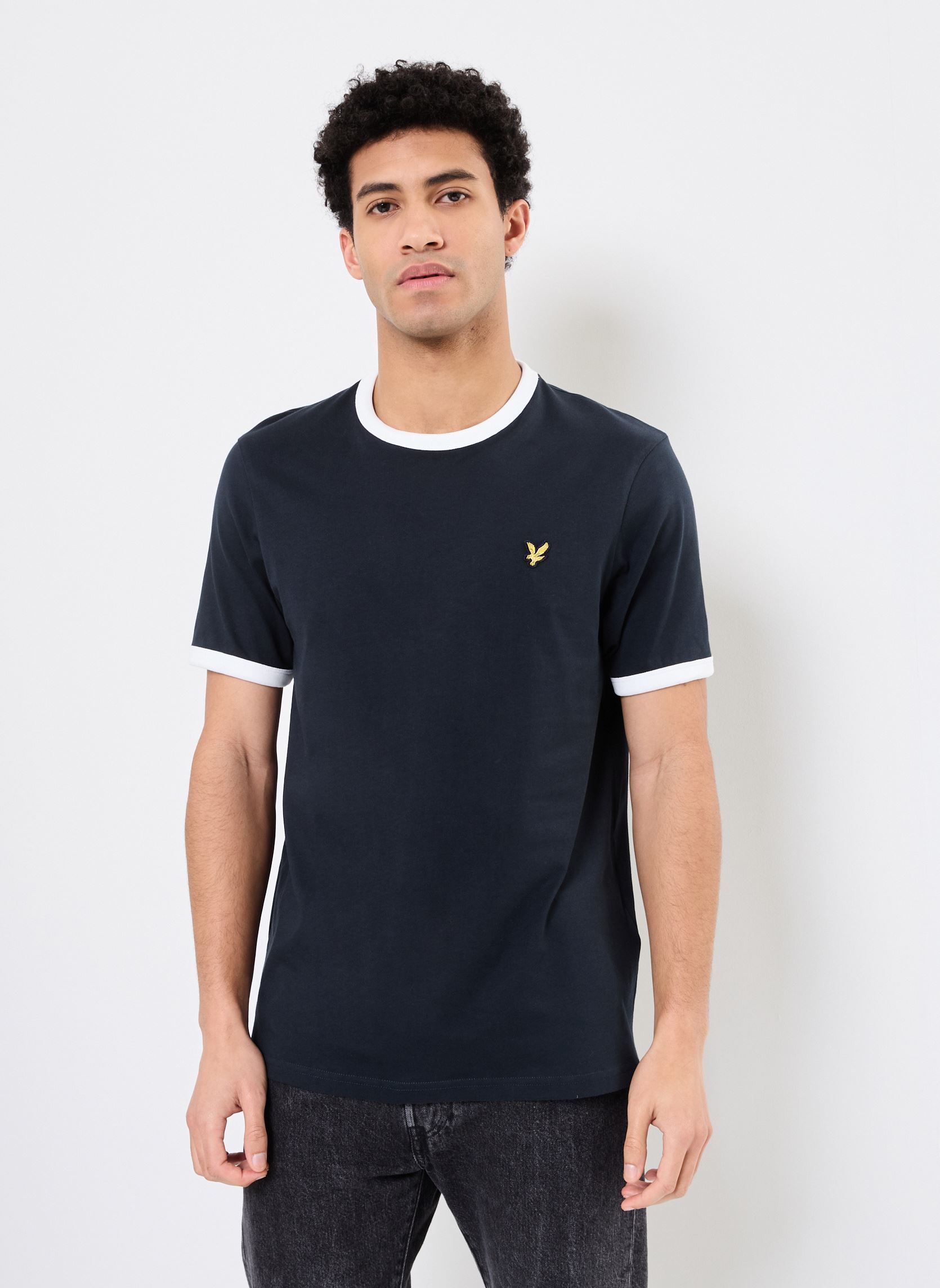 T-Shirts Ringer T-shirt herren blau Lyle & Scott T-Shirts Ringer T-shirt herren blau DARK NAVY/ WHITE