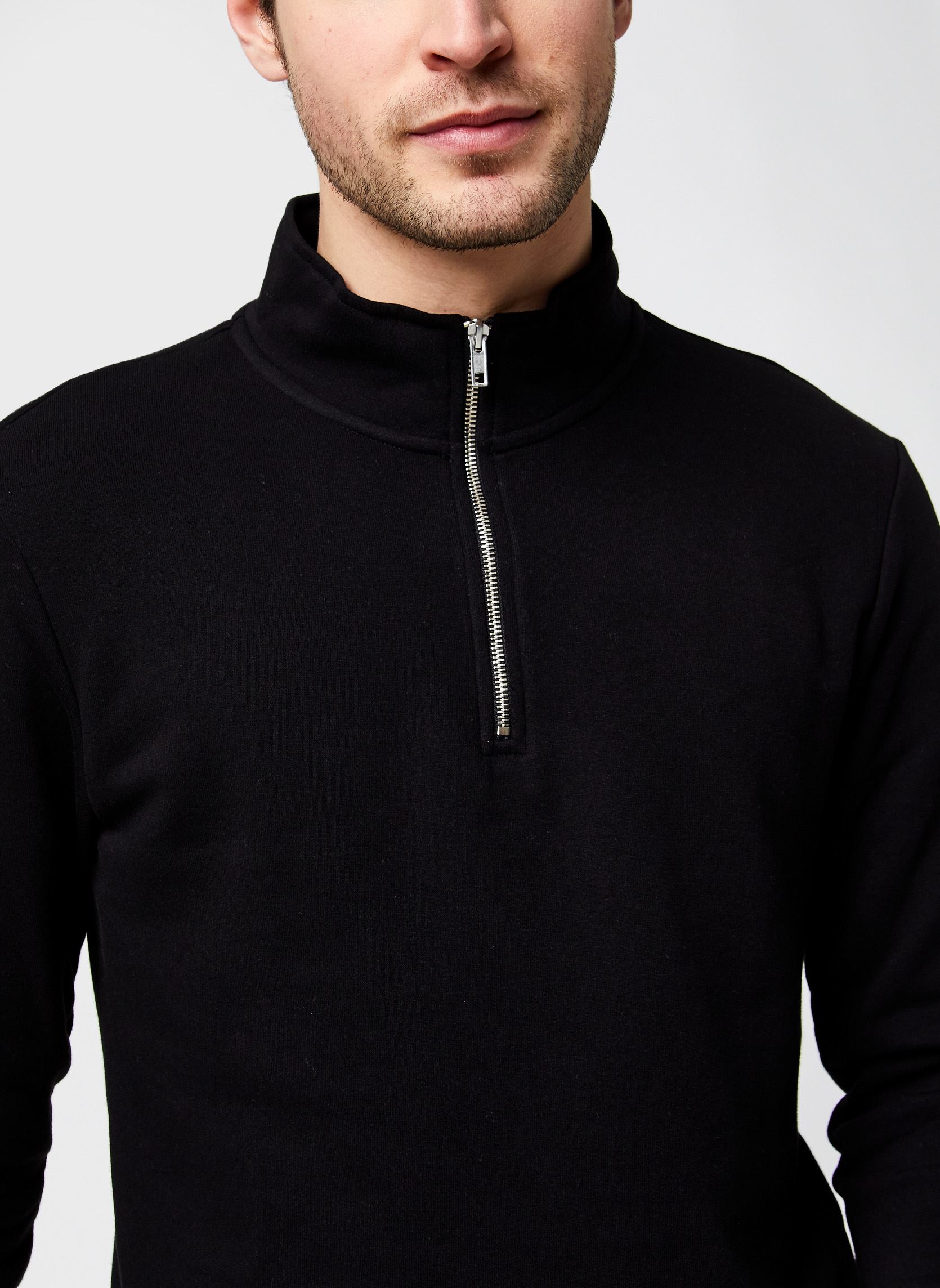 Sweats zippés Onsceres Life Half Zip Sweat homme noir Only & Sons Sweats zippés Onsceres Life Half Zip Sweat homme noir BLACK