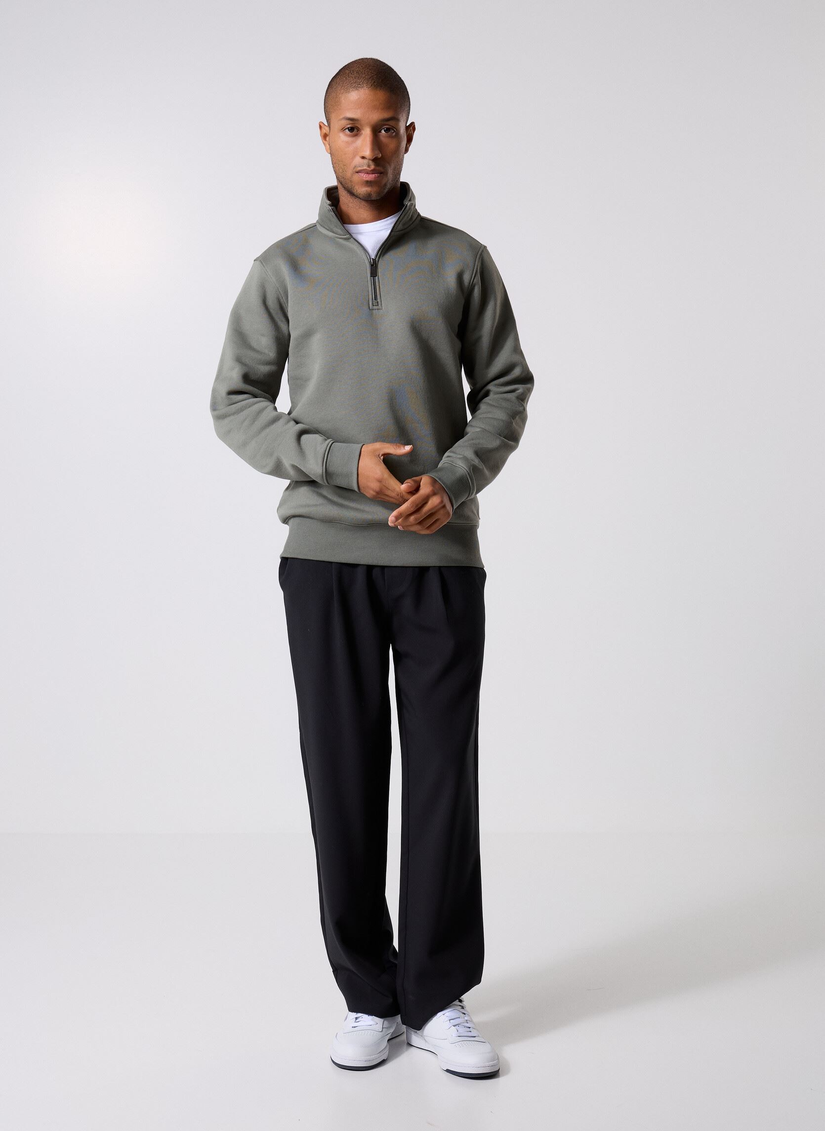 Sweats zippés Onsceres Life Half Zip Sweat homme vert Only & Sons Sweats zippés Onsceres Life Half Zip Sweat homme vert CASTOR GRAY