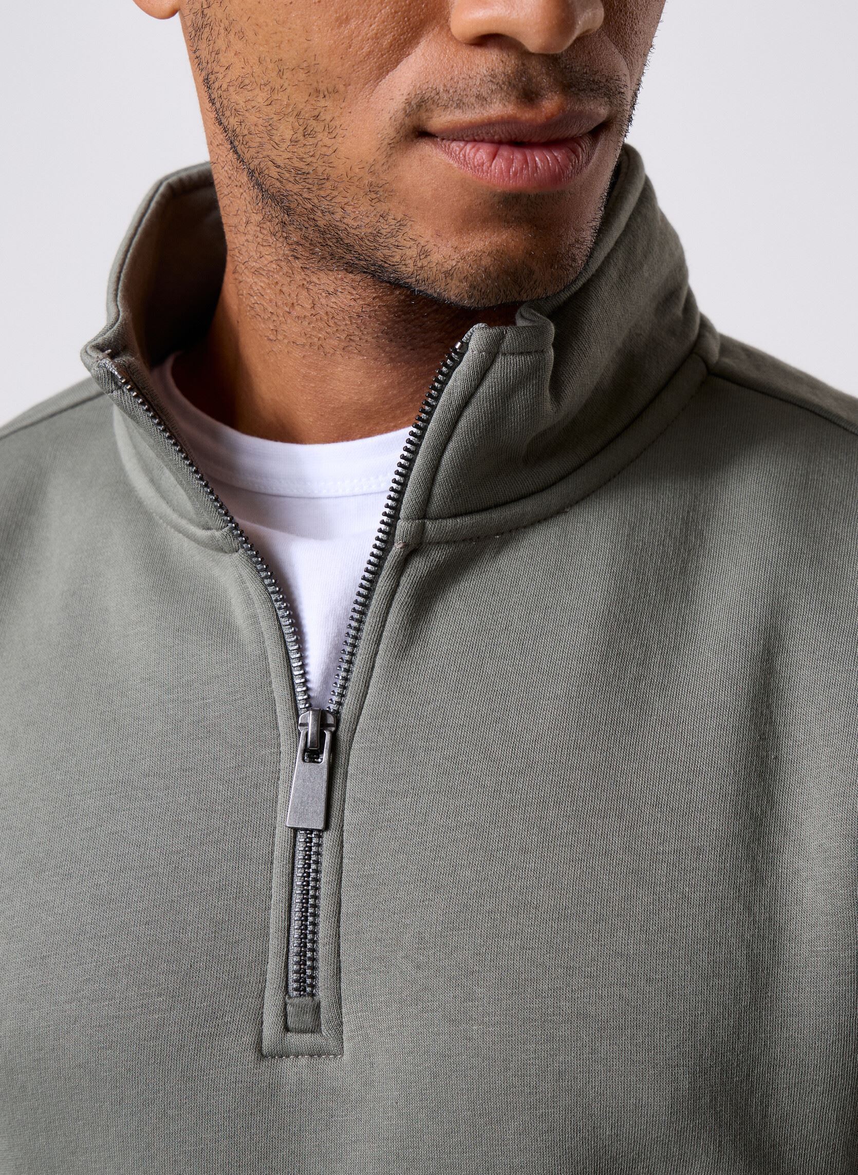 Sweats zippés Onsceres Life Half Zip Sweat homme vert Only & Sons Sweats zippés Onsceres Life Half Zip Sweat homme vert CASTOR GRAY