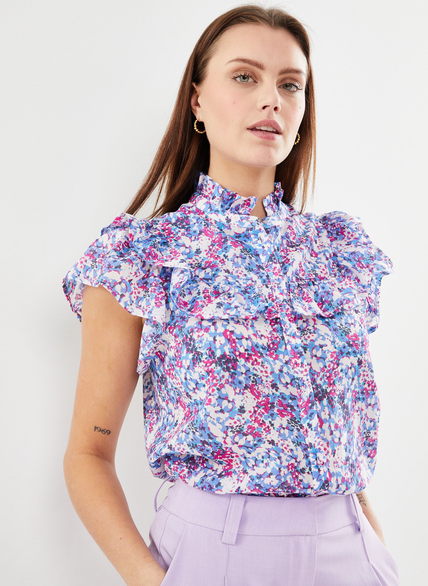 Blusen Laura damen rosa Suncoo Blusen Laura damen rosa Fuchsia