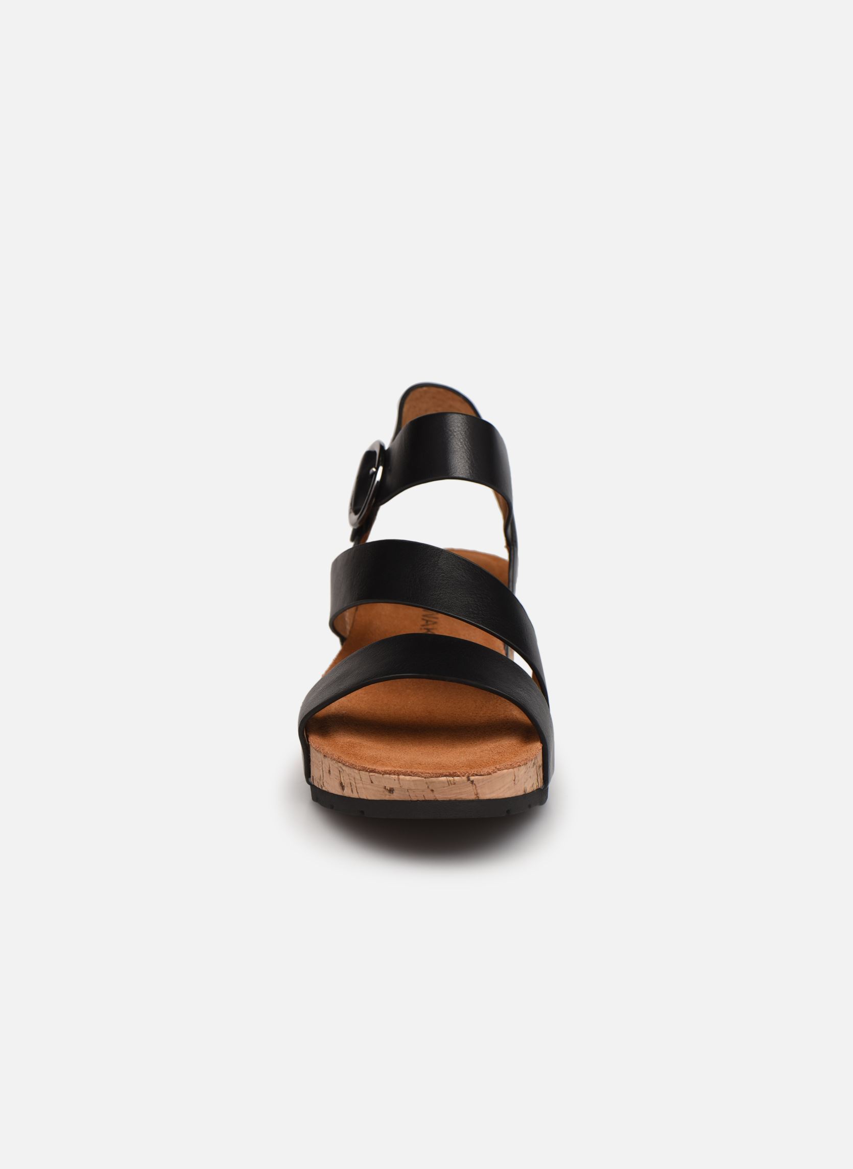 Sandalen met sleehak en plateau LILOU dames zwart Chattawak Sandalen met sleehak en plateau LILOU dames zwart NOIR_