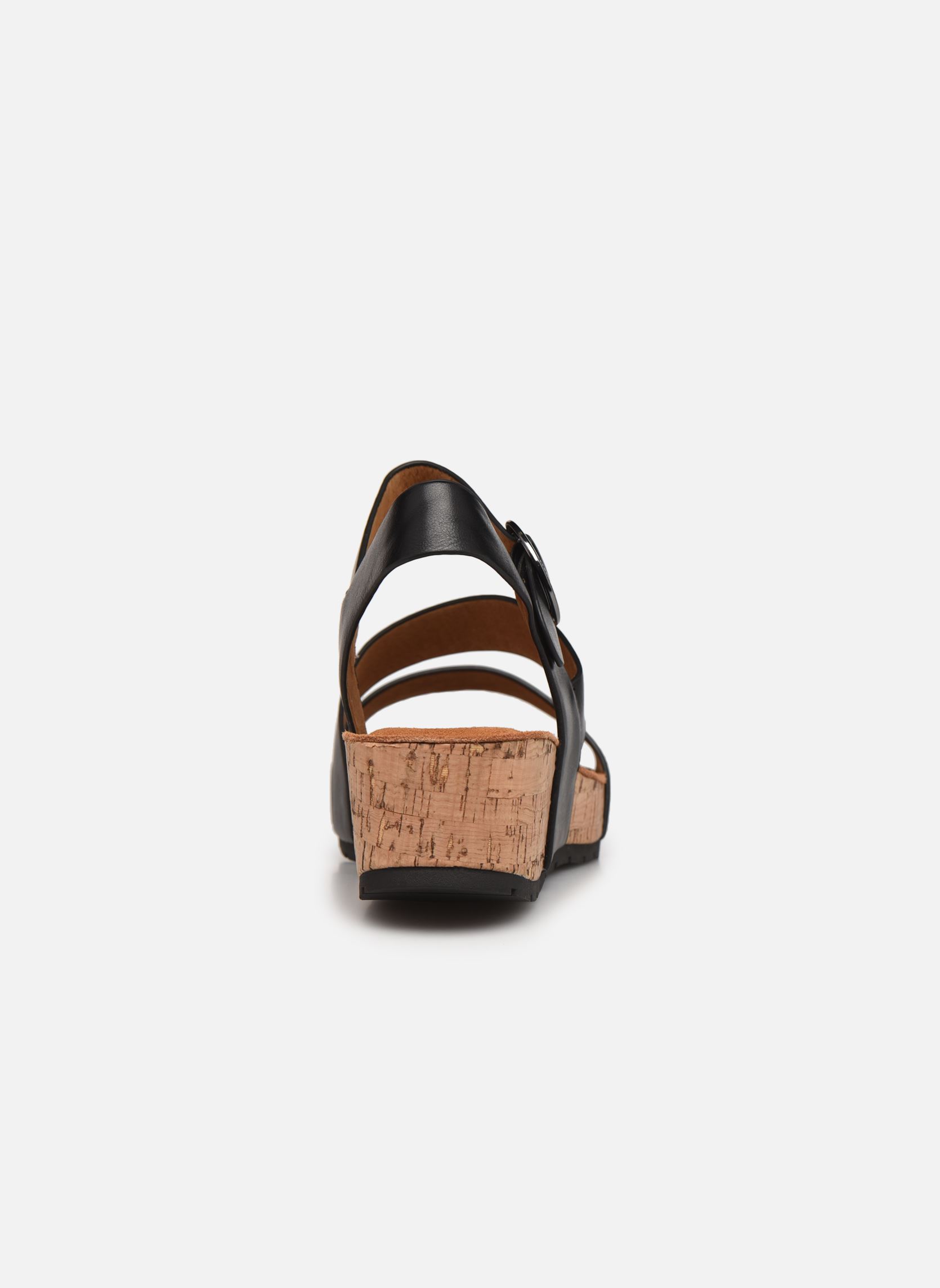 Sandalen met sleehak en plateau LILOU dames zwart Chattawak Sandalen met sleehak en plateau LILOU dames zwart NOIR_