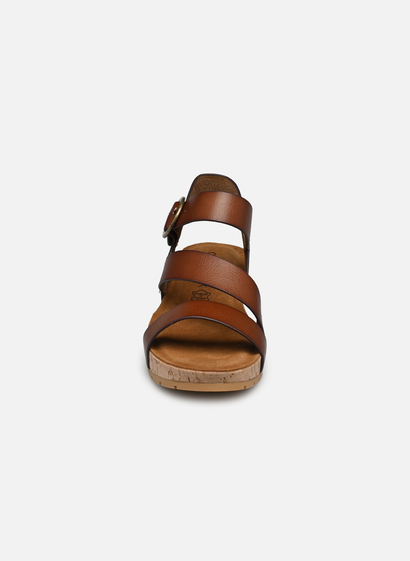 Sandalen met sleehak en plateau LILOU dames bruin Chattawak Sandalen met sleehak en plateau LILOU dames bruin Choco