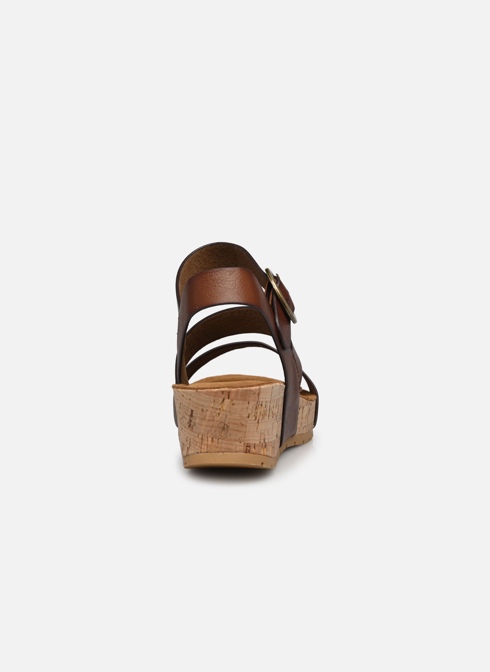 Sandalen met sleehak en plateau LILOU dames bruin Chattawak Sandalen met sleehak en plateau LILOU dames bruin Choco