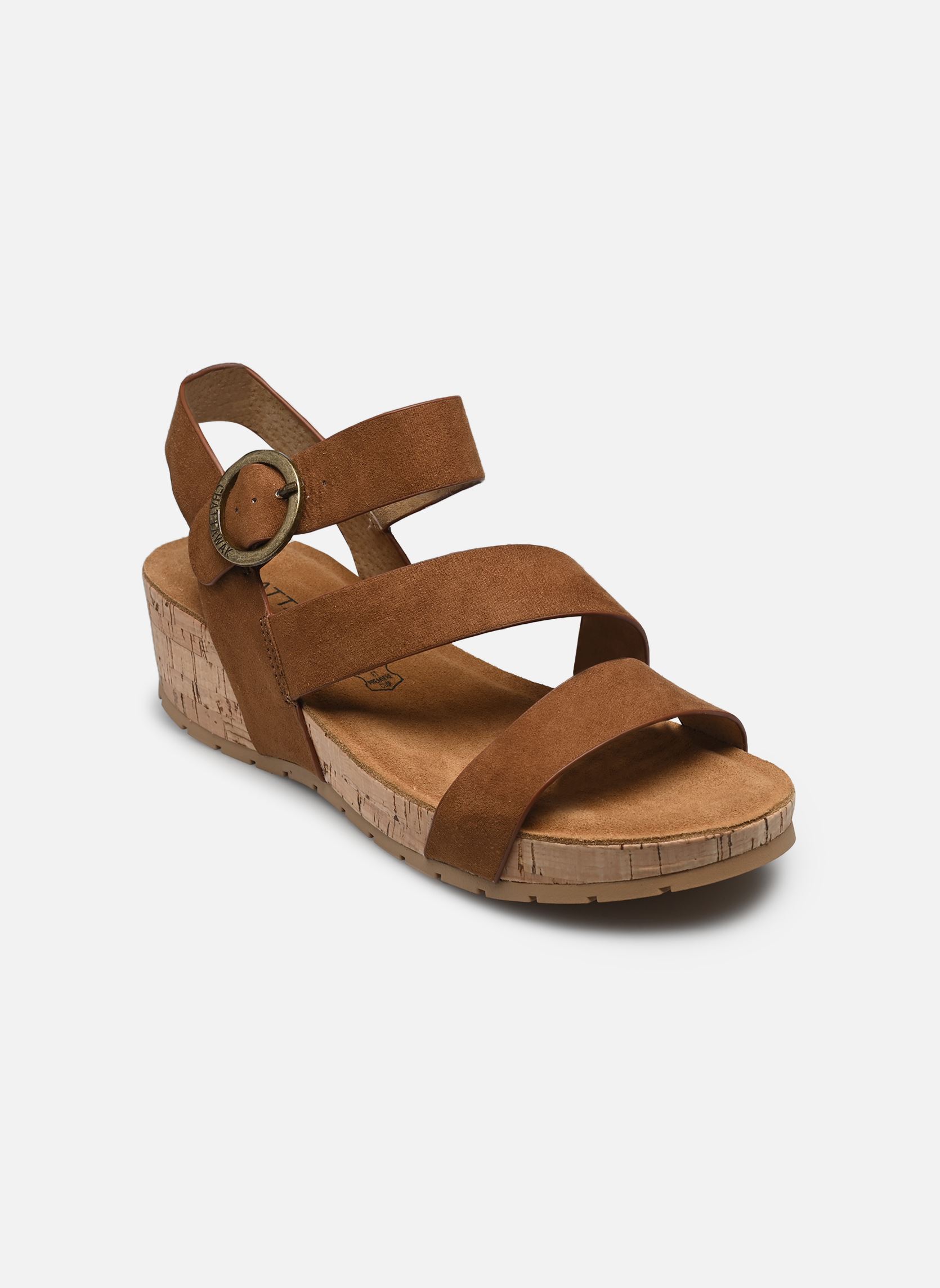 Sandalias y plataformas de cuña LILOU mujer marrón Chattawak Sandalias y plataformas de cuña LILOU mujer marrón V.CAMEL