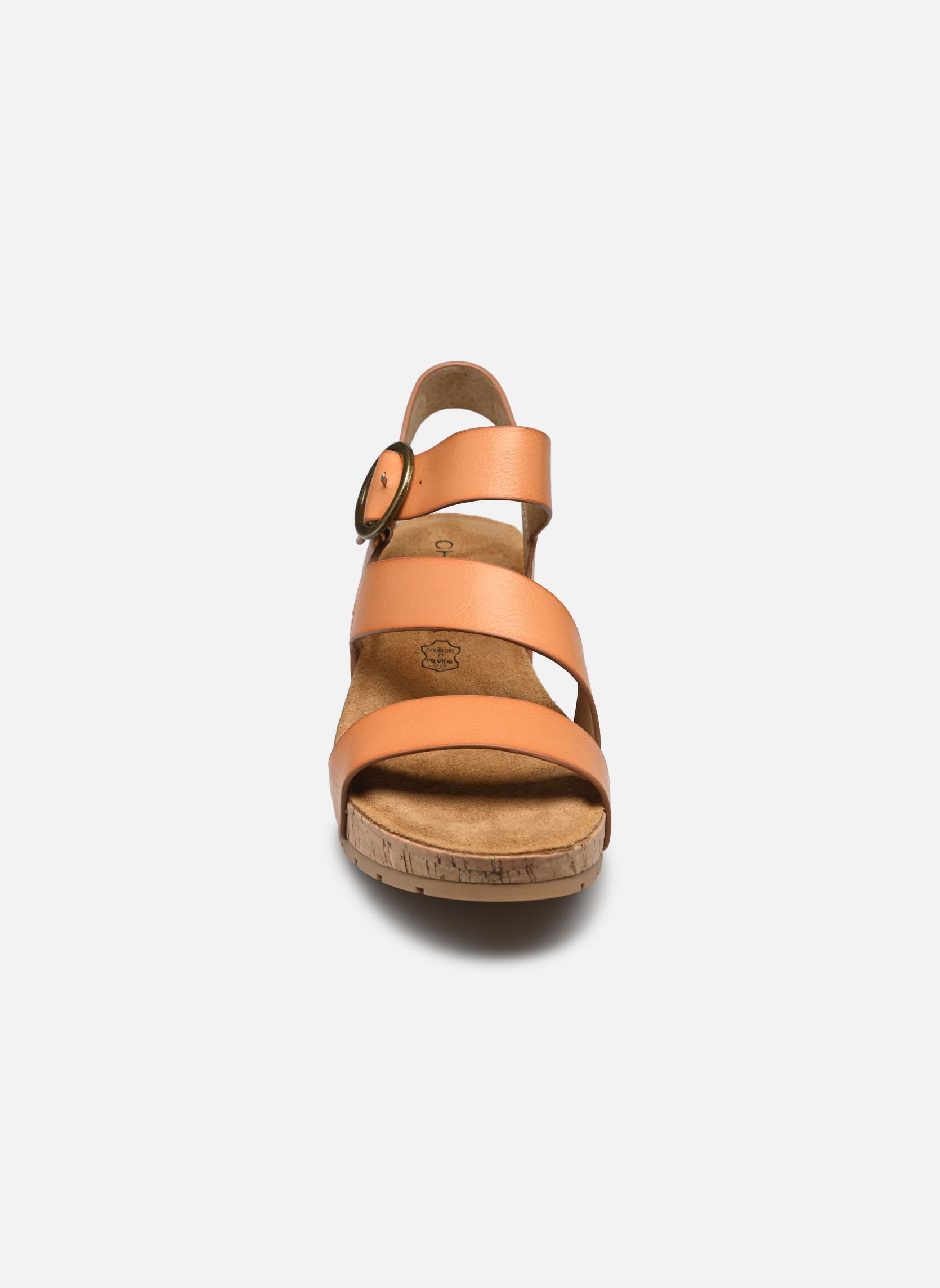 Sandales compensées et plateformes LILOU femme orange Chattawak Sandales compensées et plateformes LILOU femme orange Camel