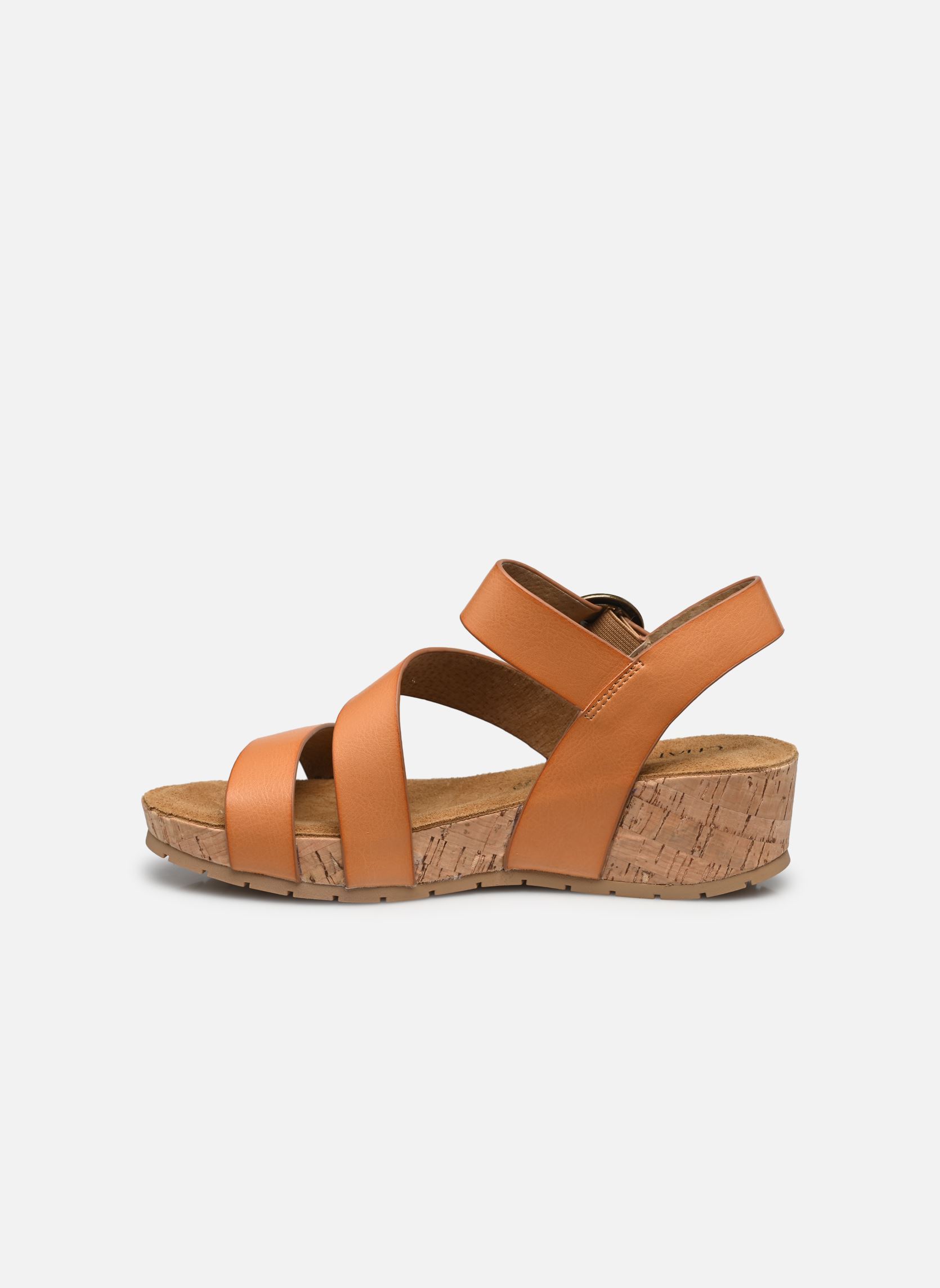 Sandales compensées et plateformes LILOU femme orange Chattawak Sandales compensées et plateformes LILOU femme orange Camel