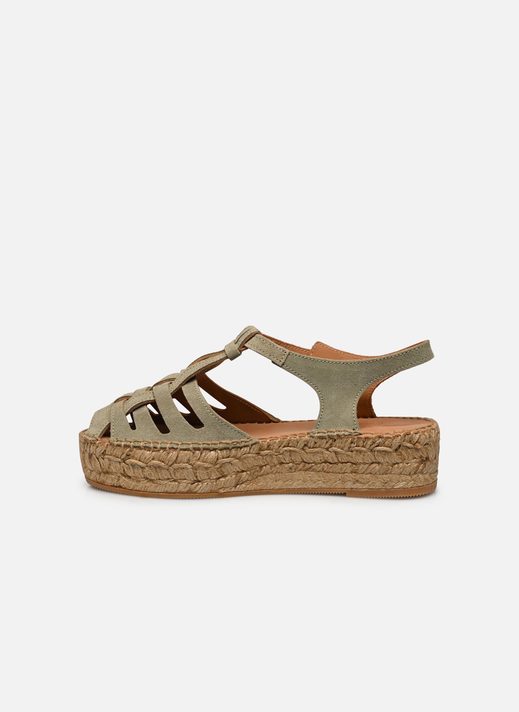 Espadrillas con zeppa e plateau Bemol donna verde Naguisa Espadrillas con zeppa e plateau Bemol donna verde OLIVE