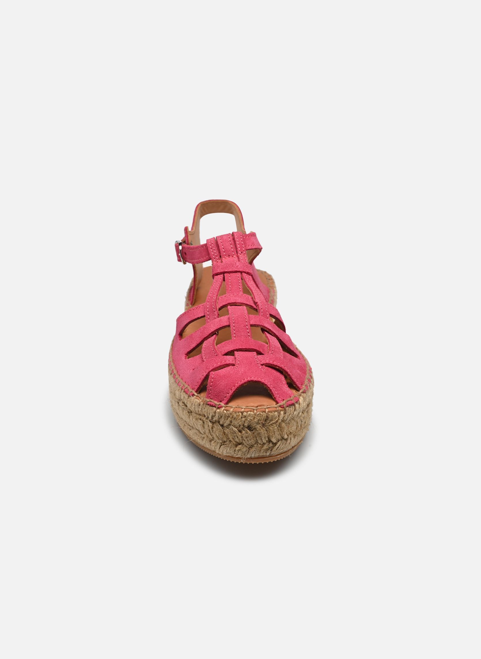 Espadrilles met sleehak en plateau Bemol dames roze Naguisa Espadrilles met sleehak en plateau Bemol dames roze FUSCHIA