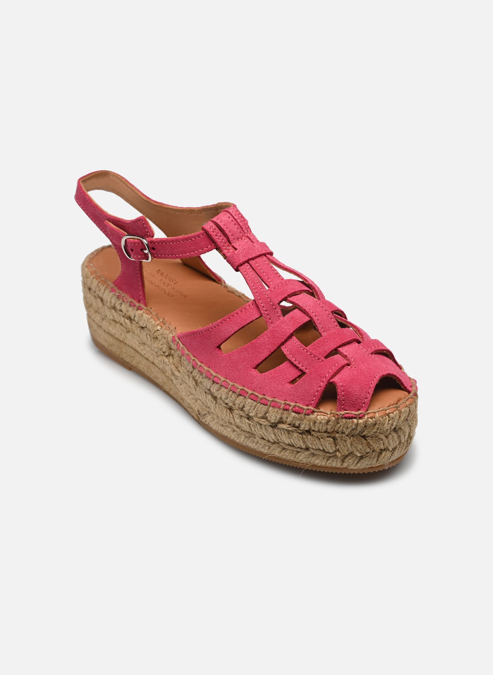 Espadrilles met sleehak en plateau Bemol dames roze Naguisa Espadrilles met sleehak en plateau Bemol dames roze FUSCHIA