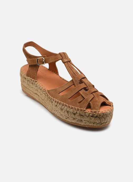 Naguisa Keil- und Plateau-Espadrilles Bemol damen braun
