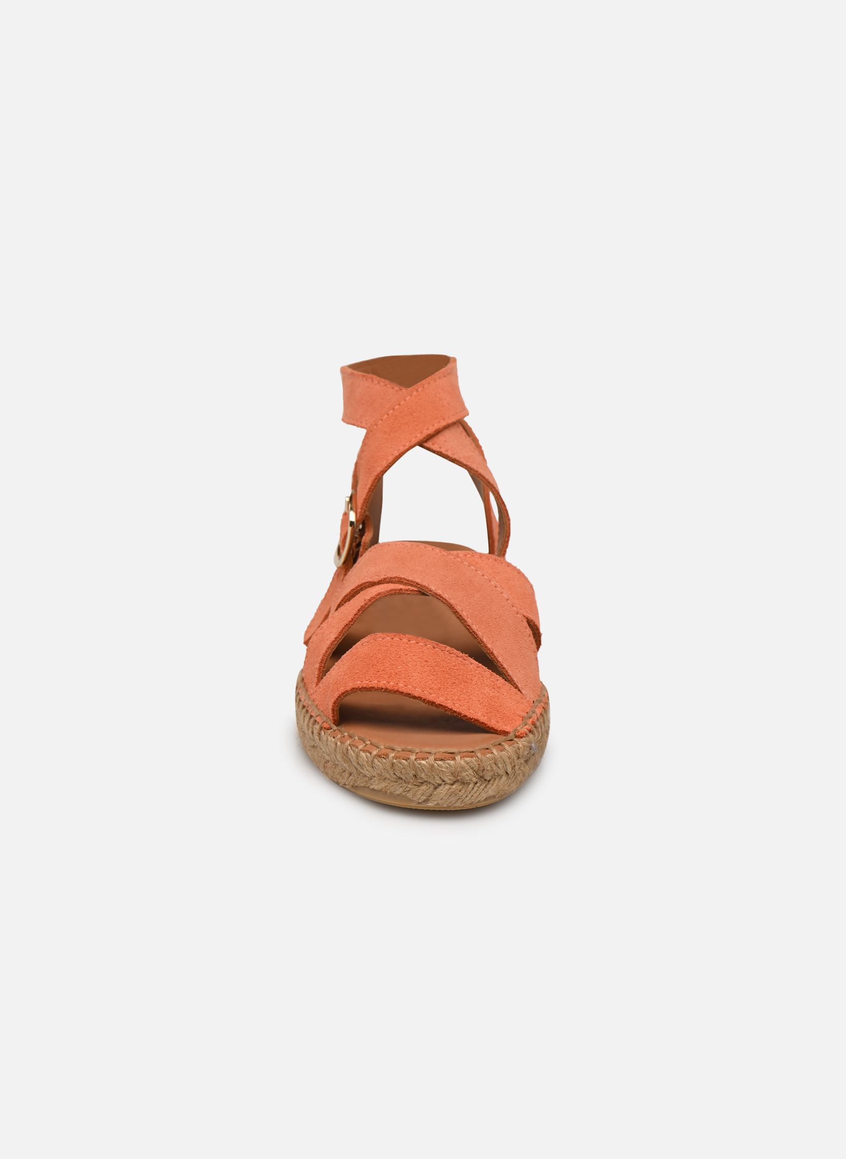 Flache Espadrilles Borda damen orange Naguisa Flache Espadrilles Borda damen orange CORAL