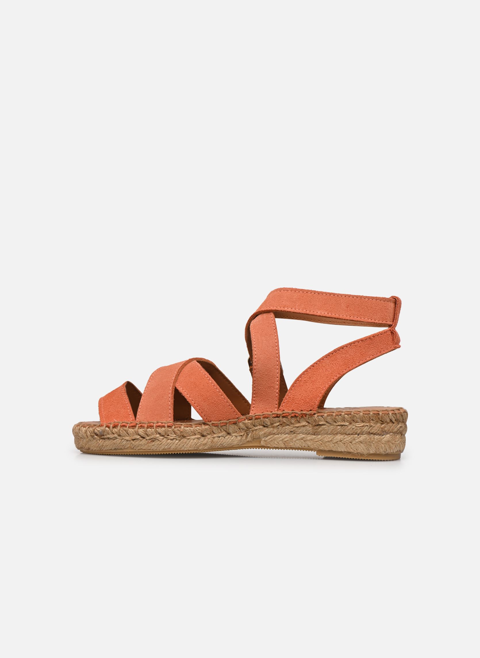 Flache Espadrilles Borda damen orange Naguisa Flache Espadrilles Borda damen orange CORAL