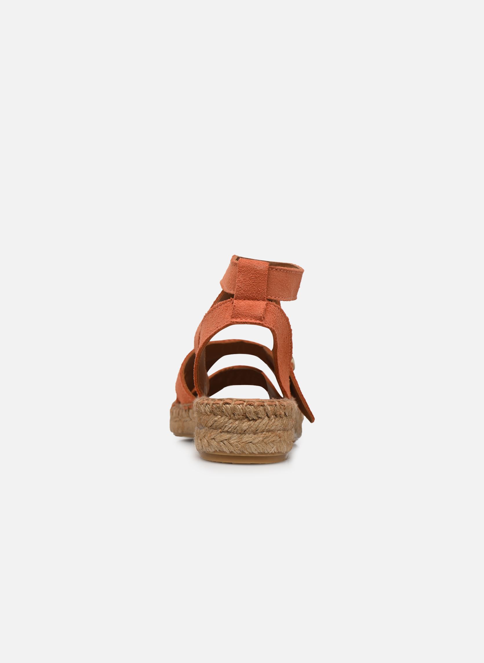 Flache Espadrilles Borda damen orange Naguisa Flache Espadrilles Borda damen orange CORAL