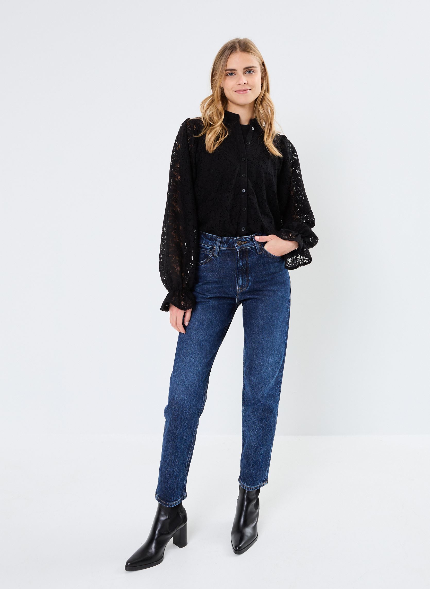 Jeans mom Carol femme bleu Lee Jeans mom Carol femme bleu DARK HUMOR