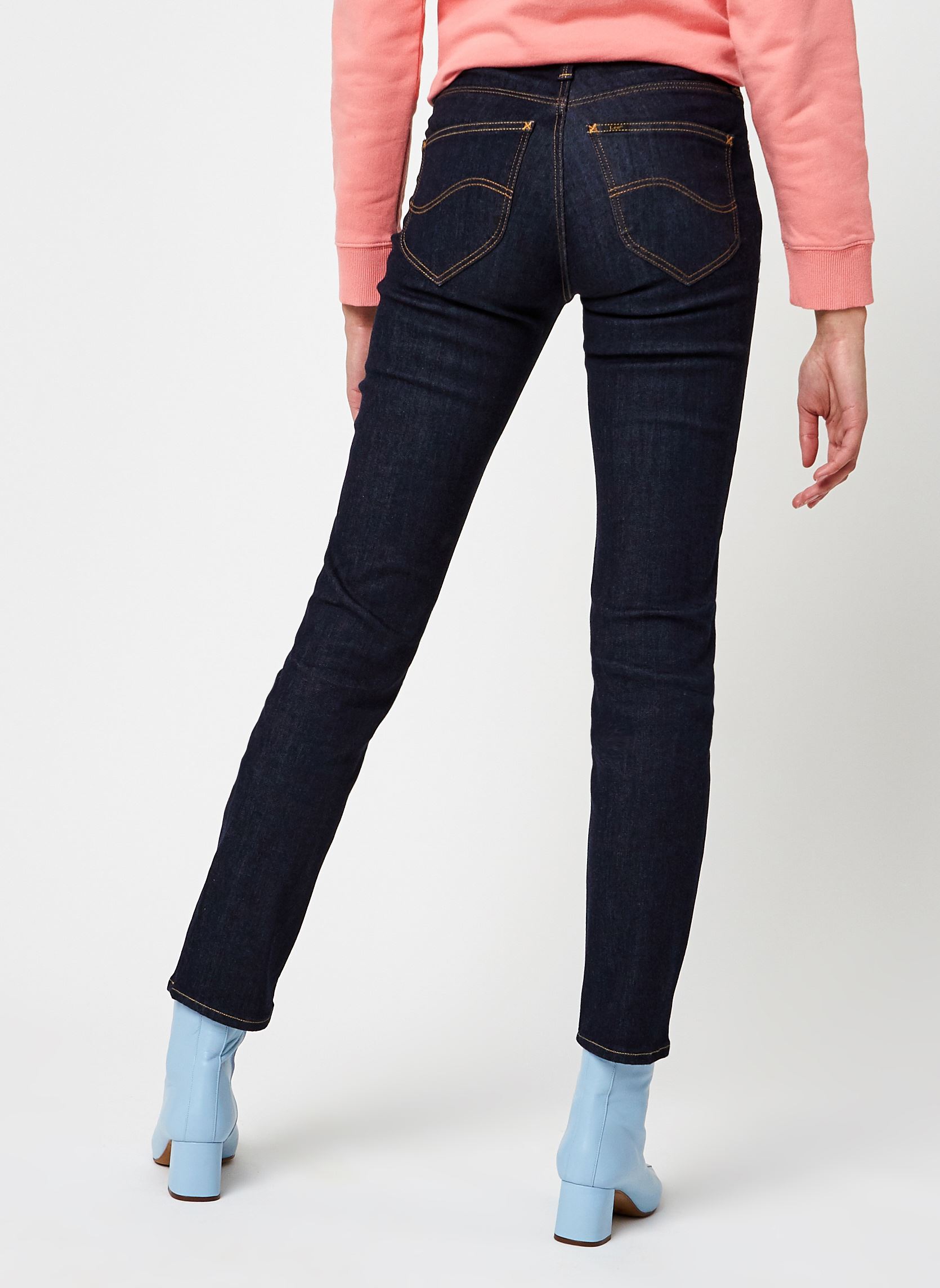Rechte jeans / Straight Leg Jeans Marion Straight dames blauw Lee Rechte jeans / Straight Leg Jeans Marion Straight dames blauw RINSE