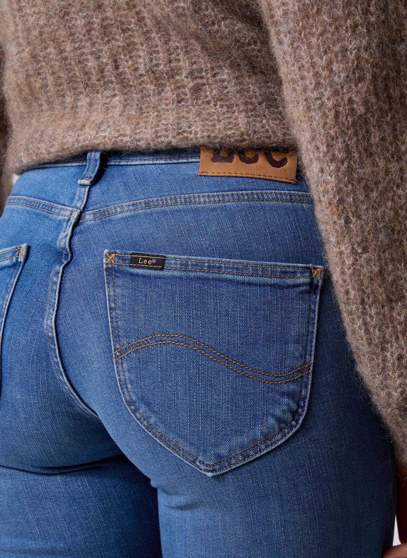 Rechte jeans / Straight Leg Jeans Marion Straight dames blauw Lee Rechte jeans / Straight Leg Jeans Marion Straight dames blauw CYBER BLUE