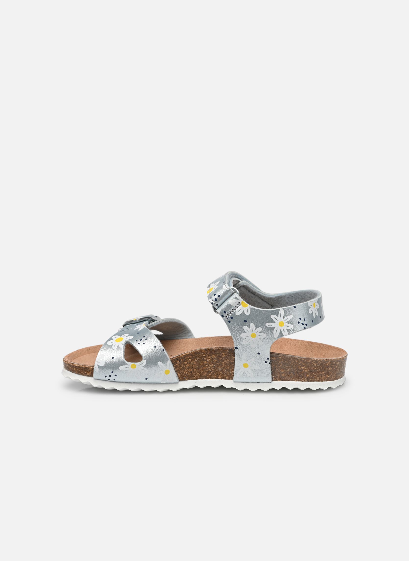 Sandalen J Adriel Girl J028MC meisjes zilver Geox Sandalen J Adriel Girl J028MC meisjes zilver Crystal