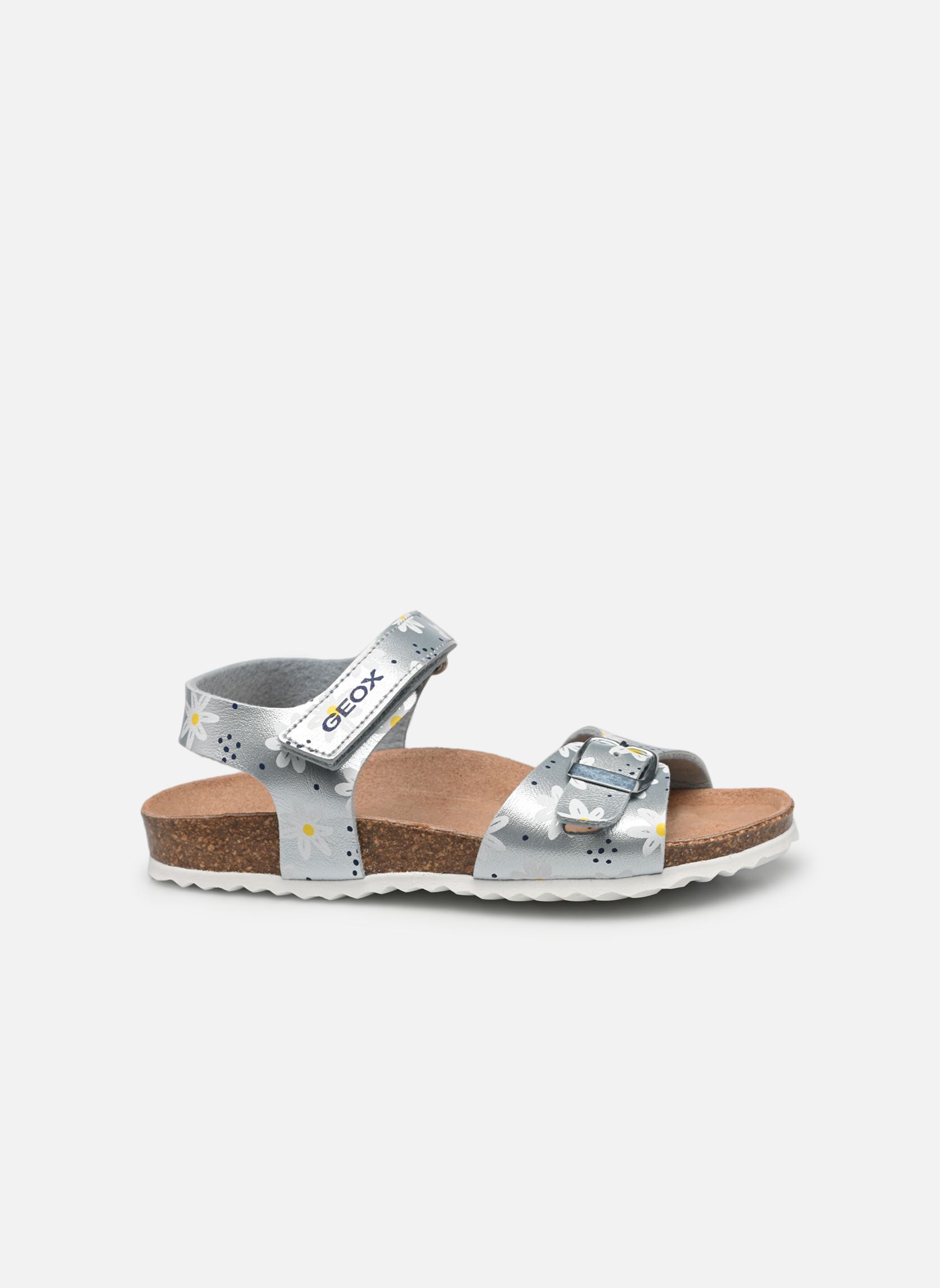 Sandalen J Adriel Girl J028MC meisjes zilver Geox Sandalen J Adriel Girl J028MC meisjes zilver Crystal