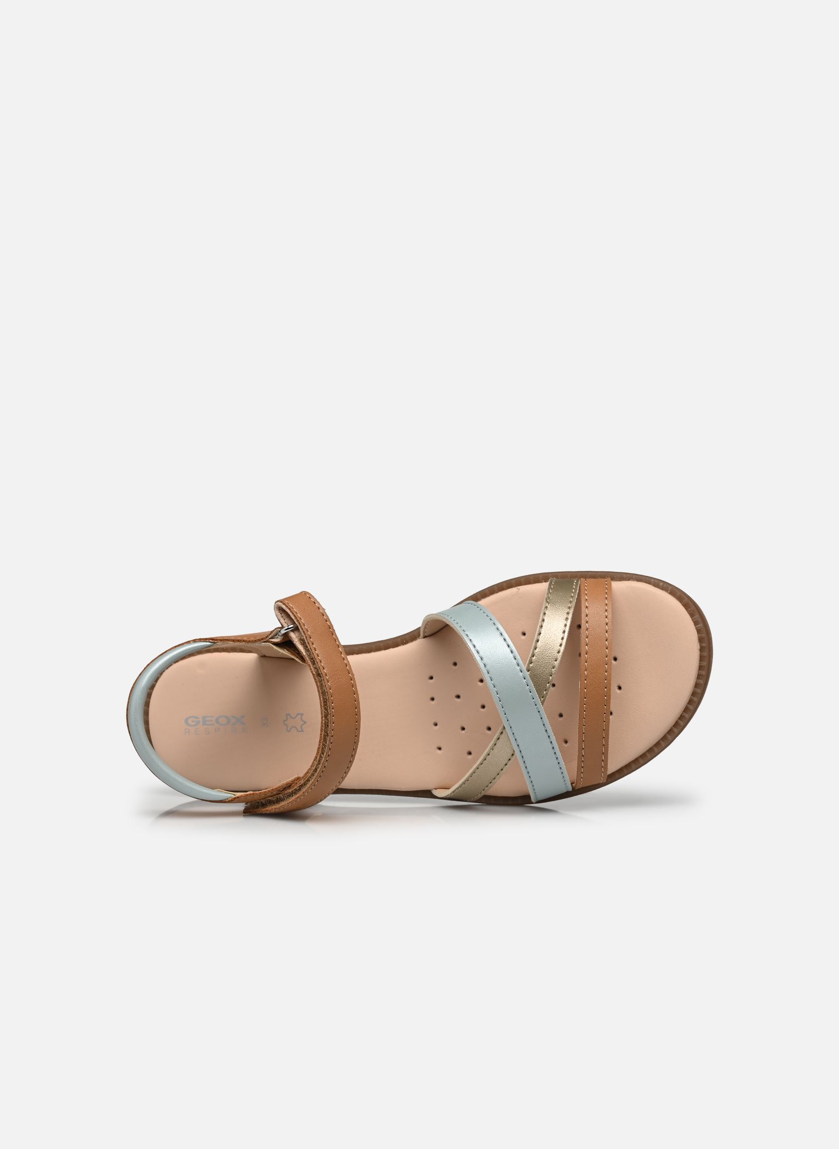 Sandales J Sandal Karly Girl J5235D fille marron Geox Sandales J Sandal Karly Girl J5235D fille marron Biscuit/Sage