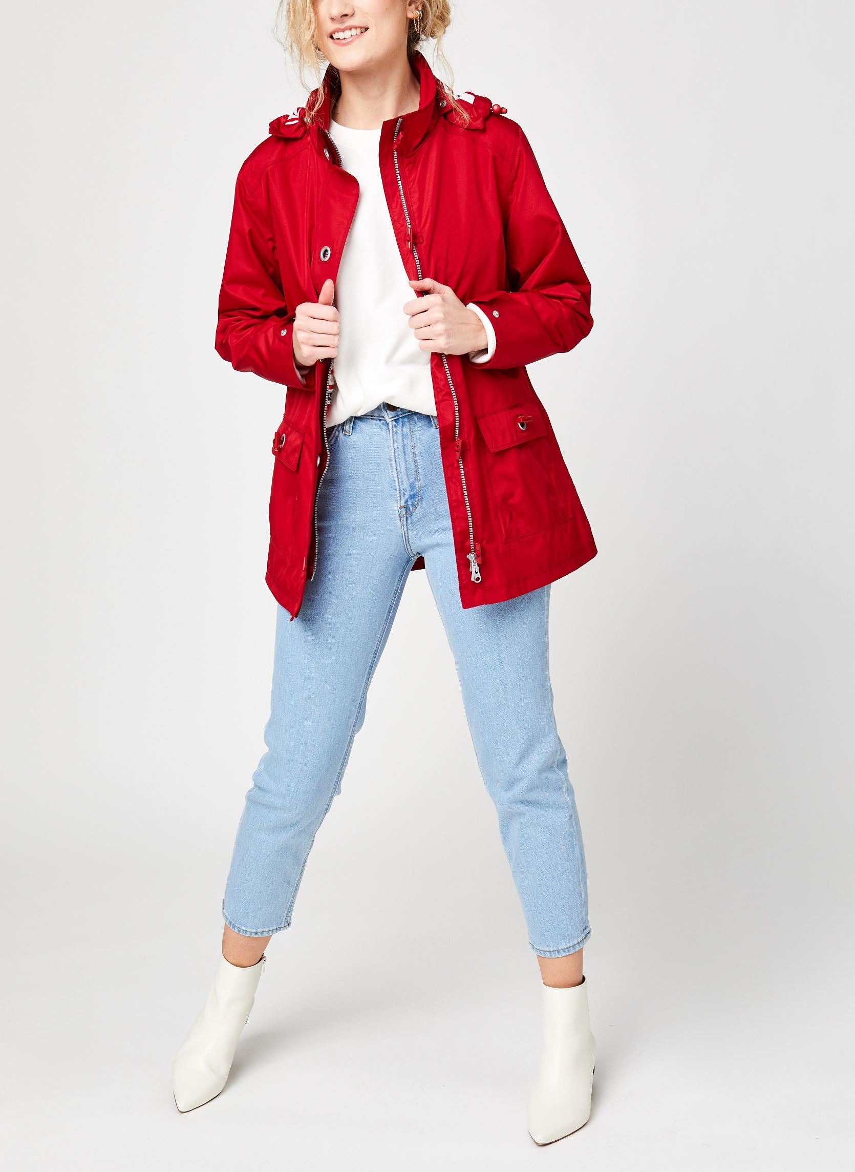 Regenjassen Parka ''Audierne'' Femme dames rood Armor Lux Regenjassen Parka ''Audierne'' Femme dames rood Braise