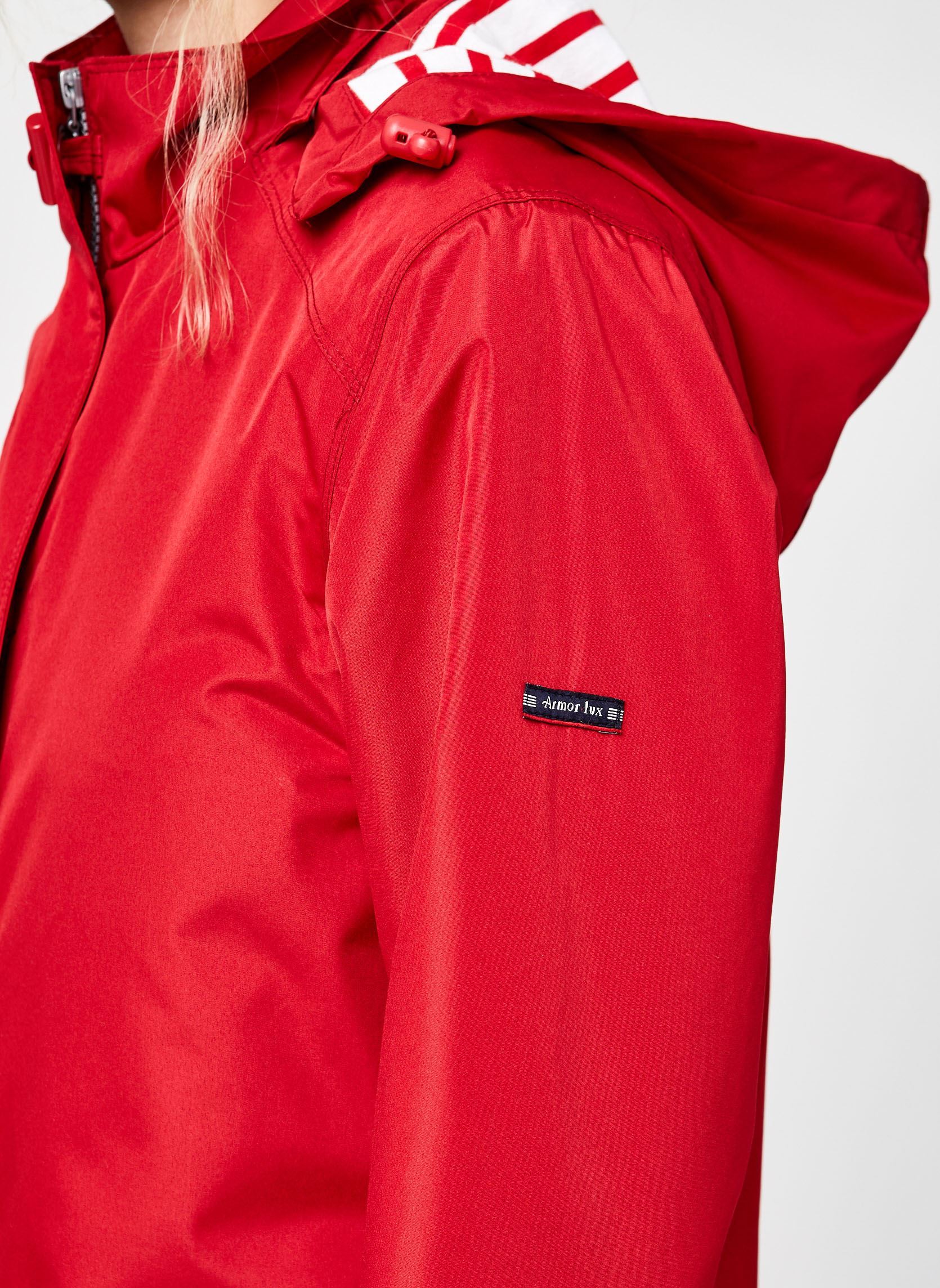 Regenjassen Parka ''Audierne'' Femme dames rood Armor Lux Regenjassen Parka ''Audierne'' Femme dames rood Braise