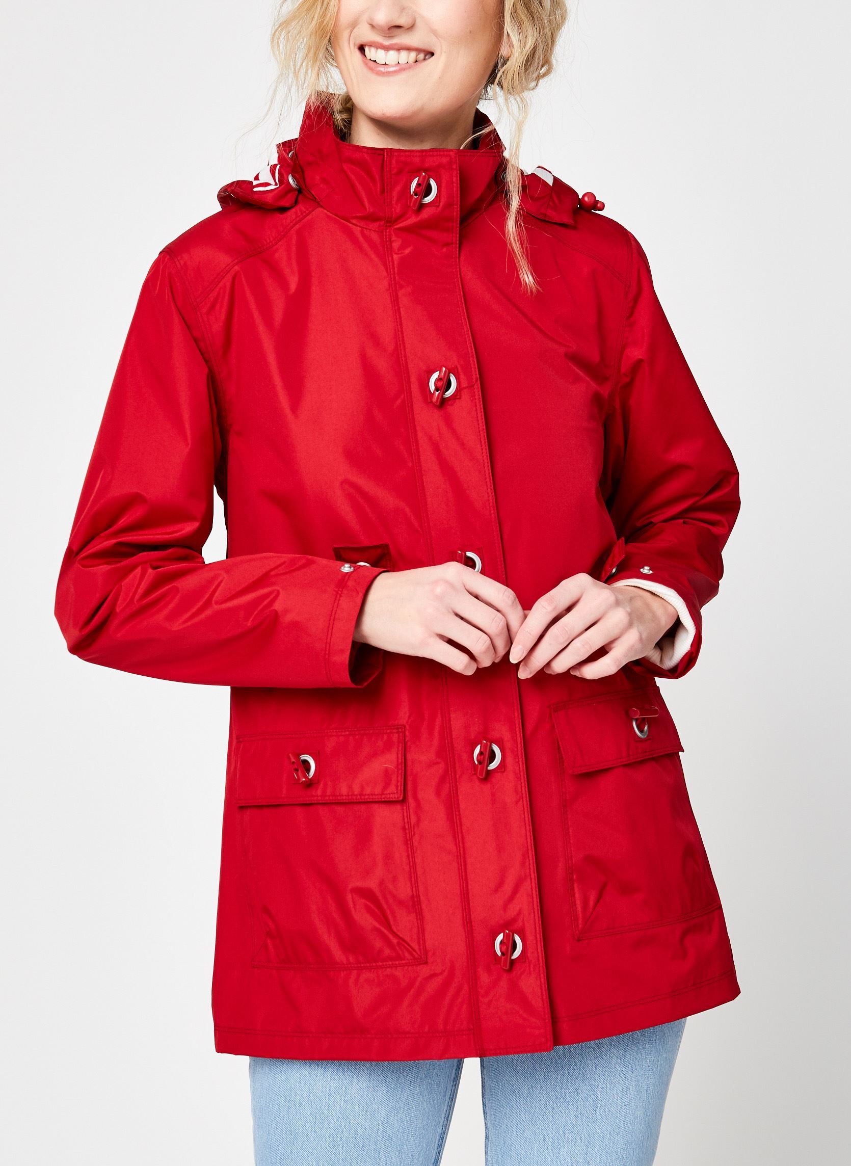Regenjassen Parka ''Audierne'' Femme dames rood Armor Lux Regenjassen Parka ''Audierne'' Femme dames rood Braise