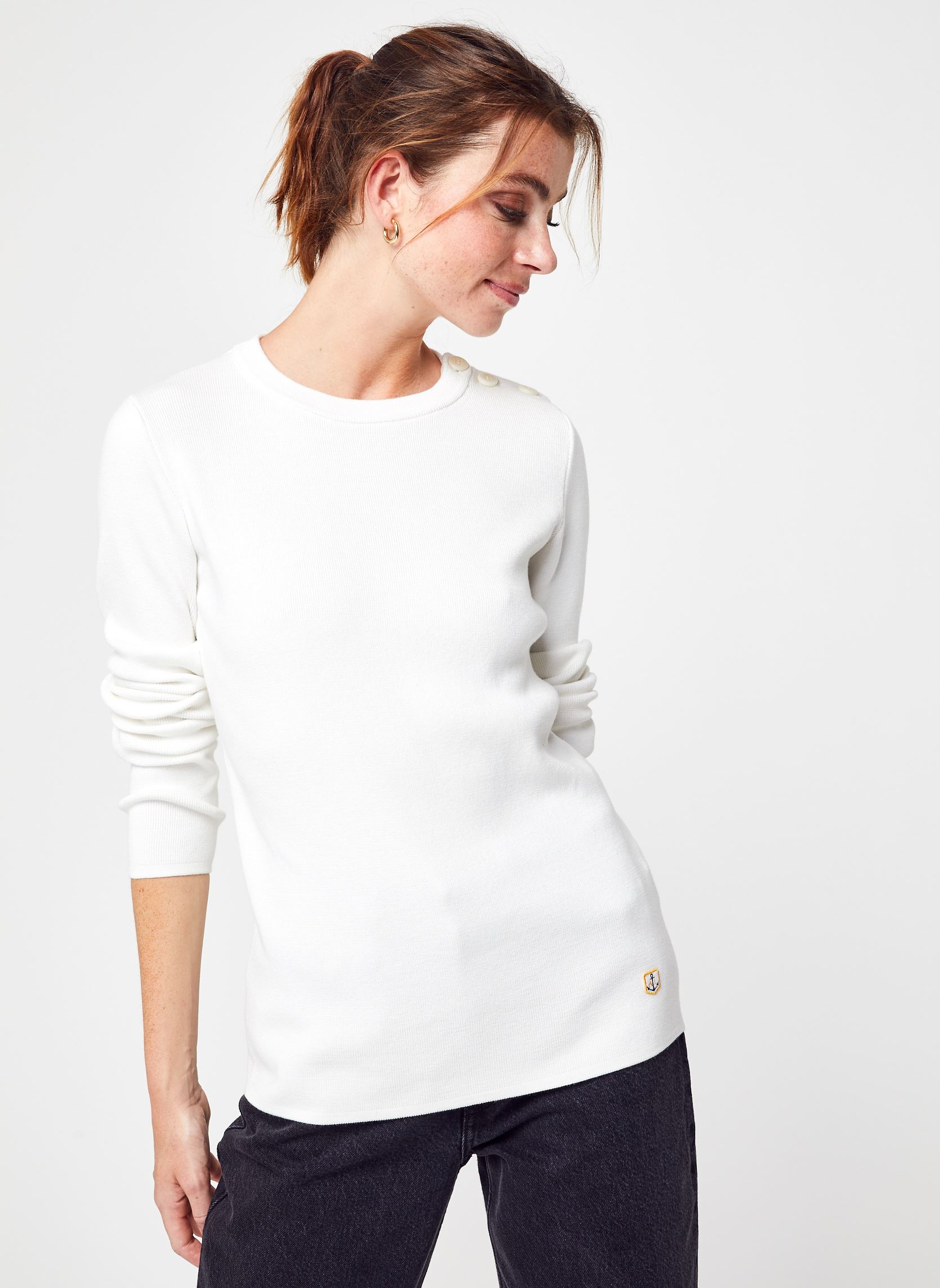 Pull femme Zara noir et blanc à rayures Pull femme Zara noir et blanc à rayures