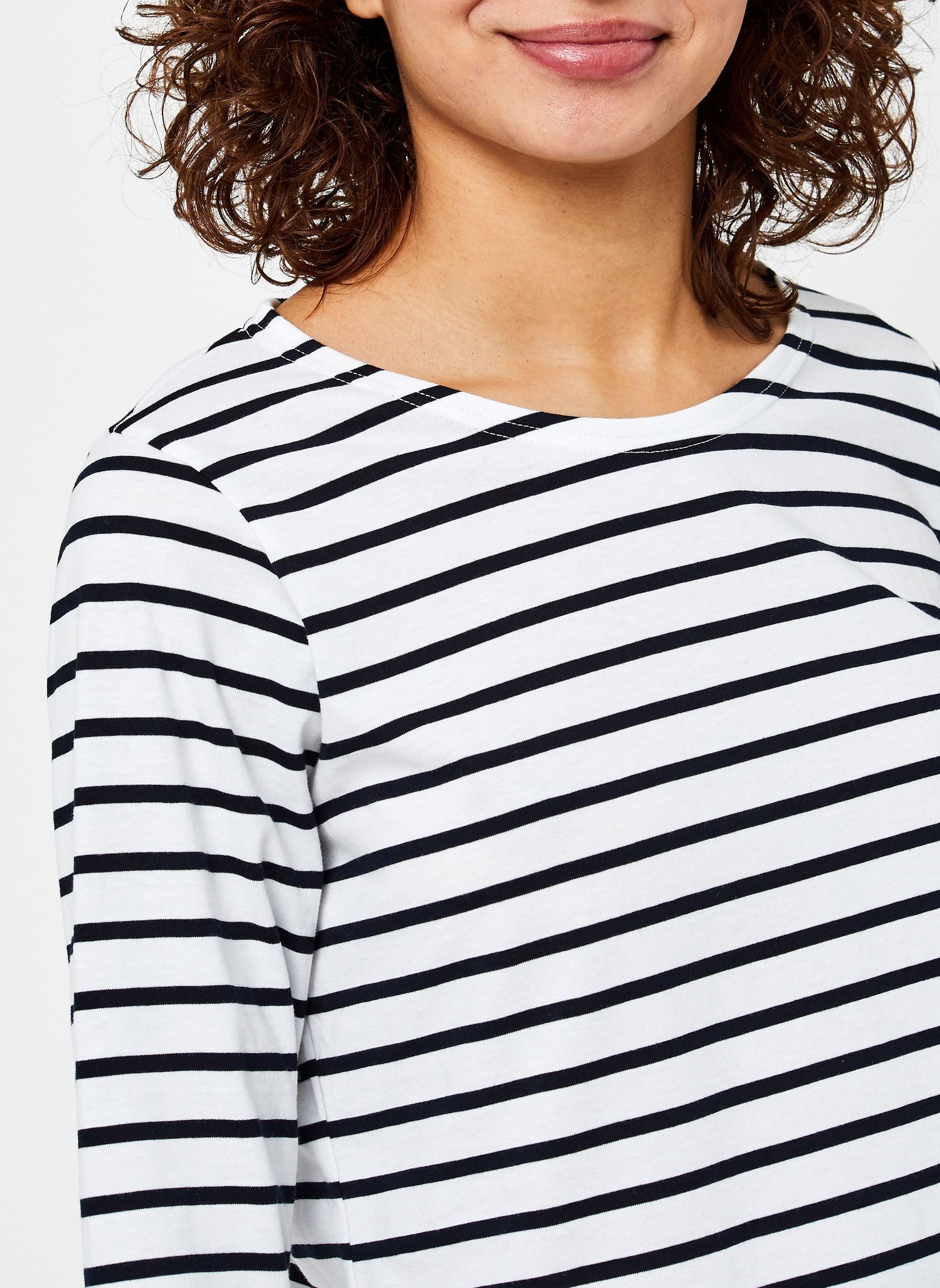 Tee-shirts Marinière ''Plozévet'' Femme femme blanc Armor Lux Tee-shirts Marinière ''Plozévet'' Femme femme blanc BLANC/RICH NAVY