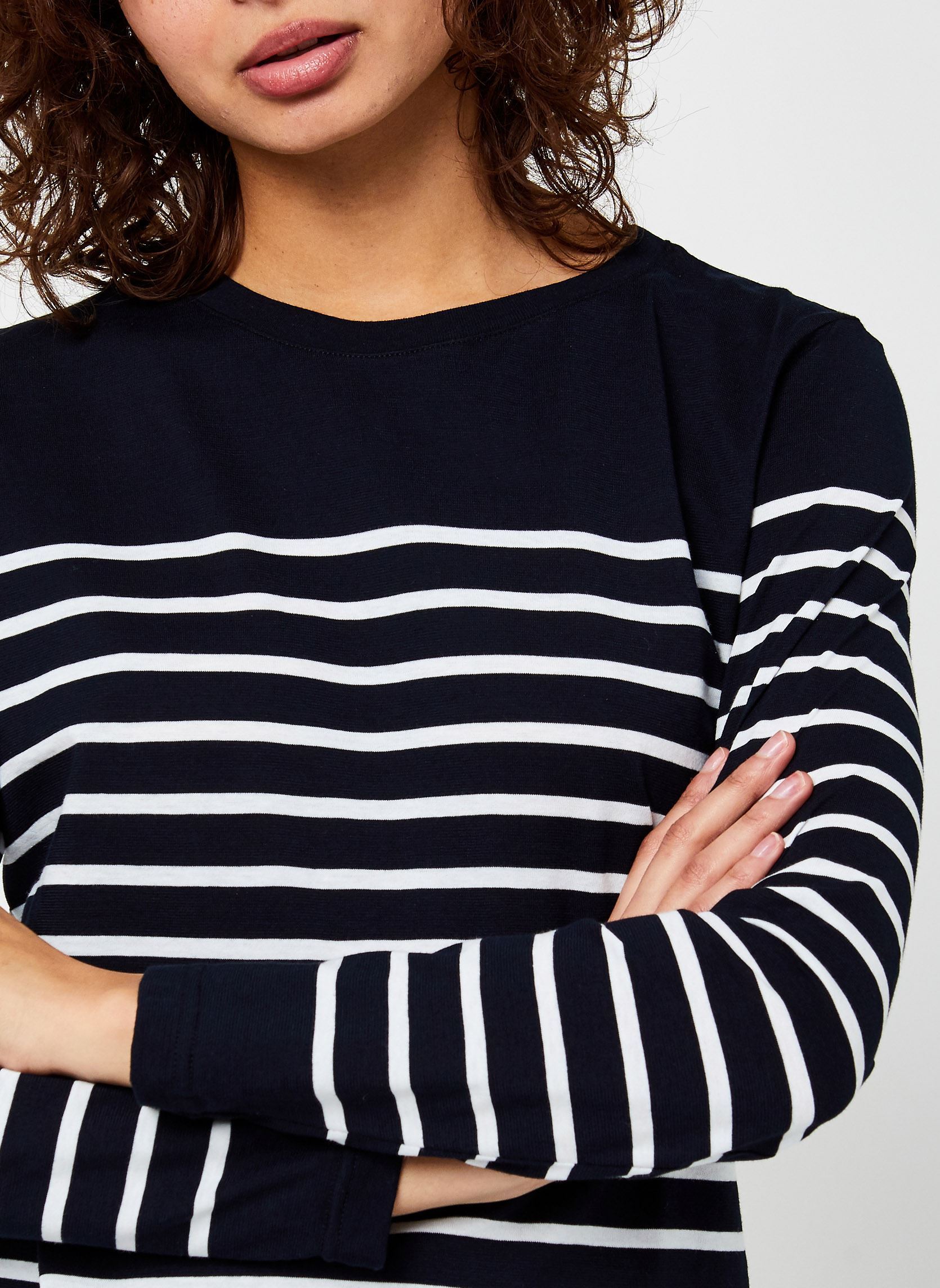 T-shirts Marinière dames blauw Armor Lux T-shirts Marinière dames blauw RICH NAVY/BLANC