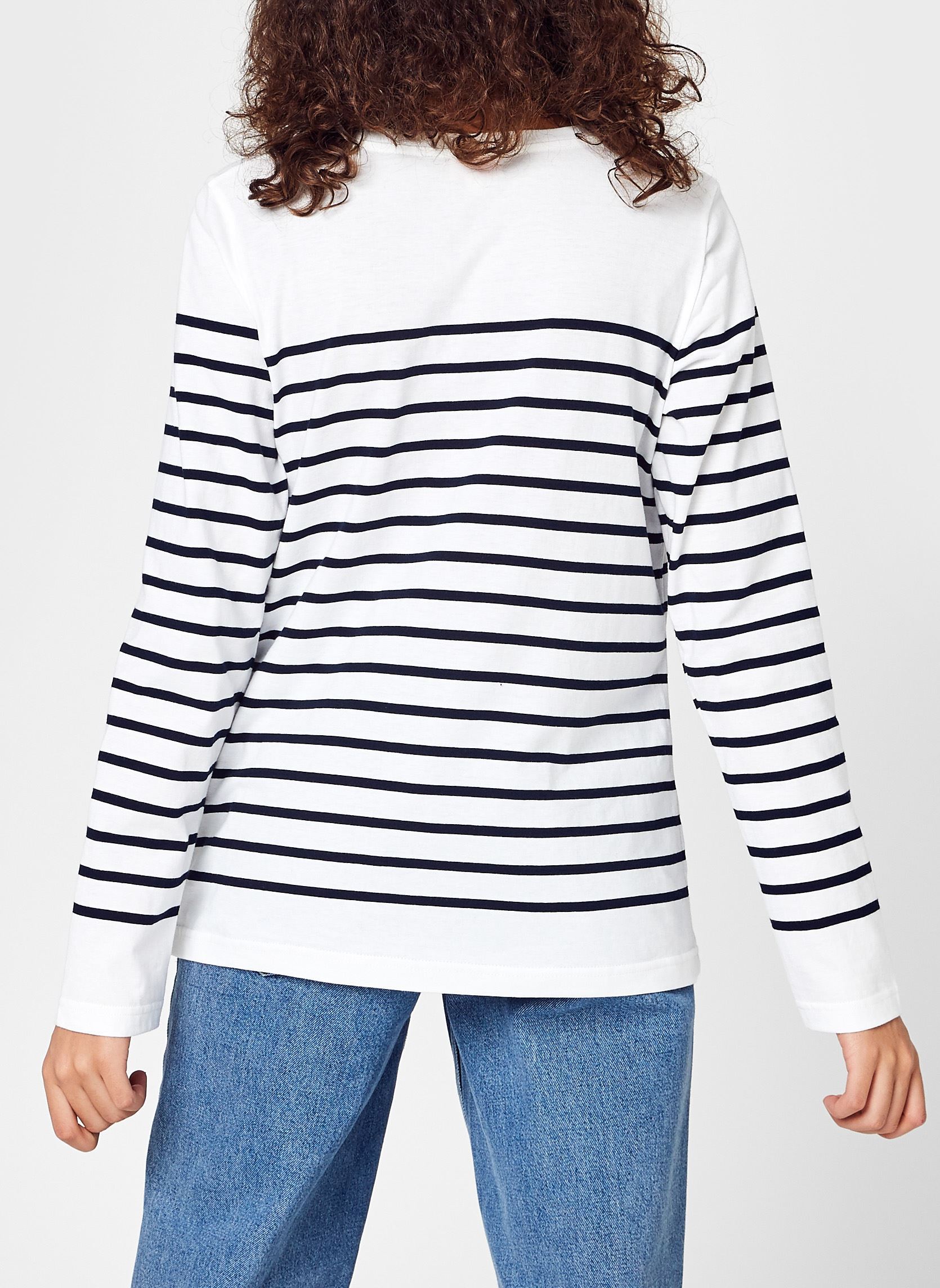 T-shirts Marinière dames wit Armor Lux T-shirts Marinière dames wit BlancRich navy