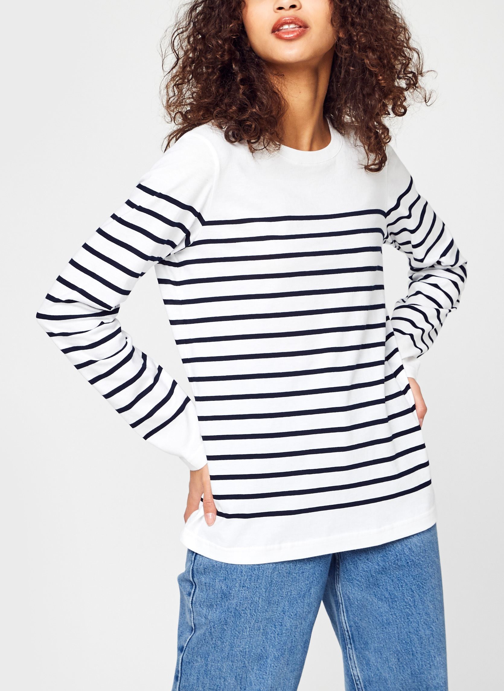 T-shirts Marinière dames wit Armor Lux T-shirts Marinière dames wit BlancRich navy