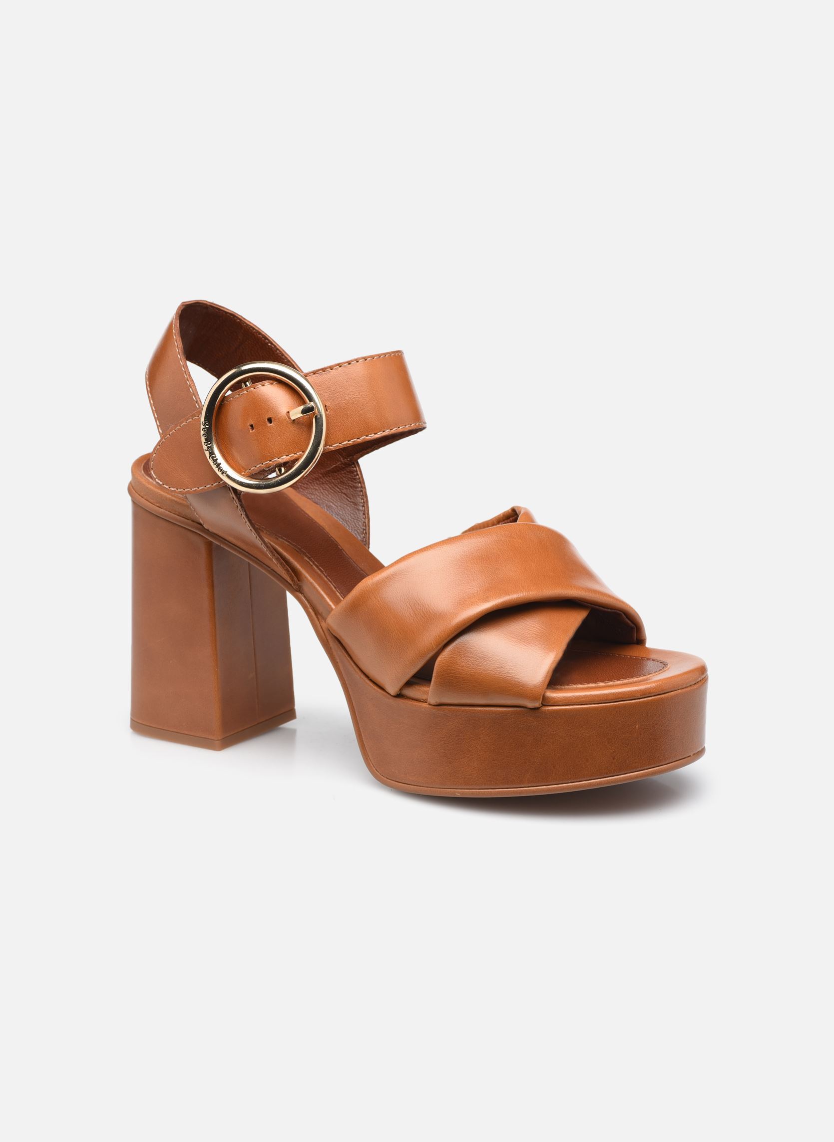 Sandales Lyna High Sandals femme marron See by Chloé Sandales Lyna High Sandals femme marron LIGHT/PASTEL BROWN