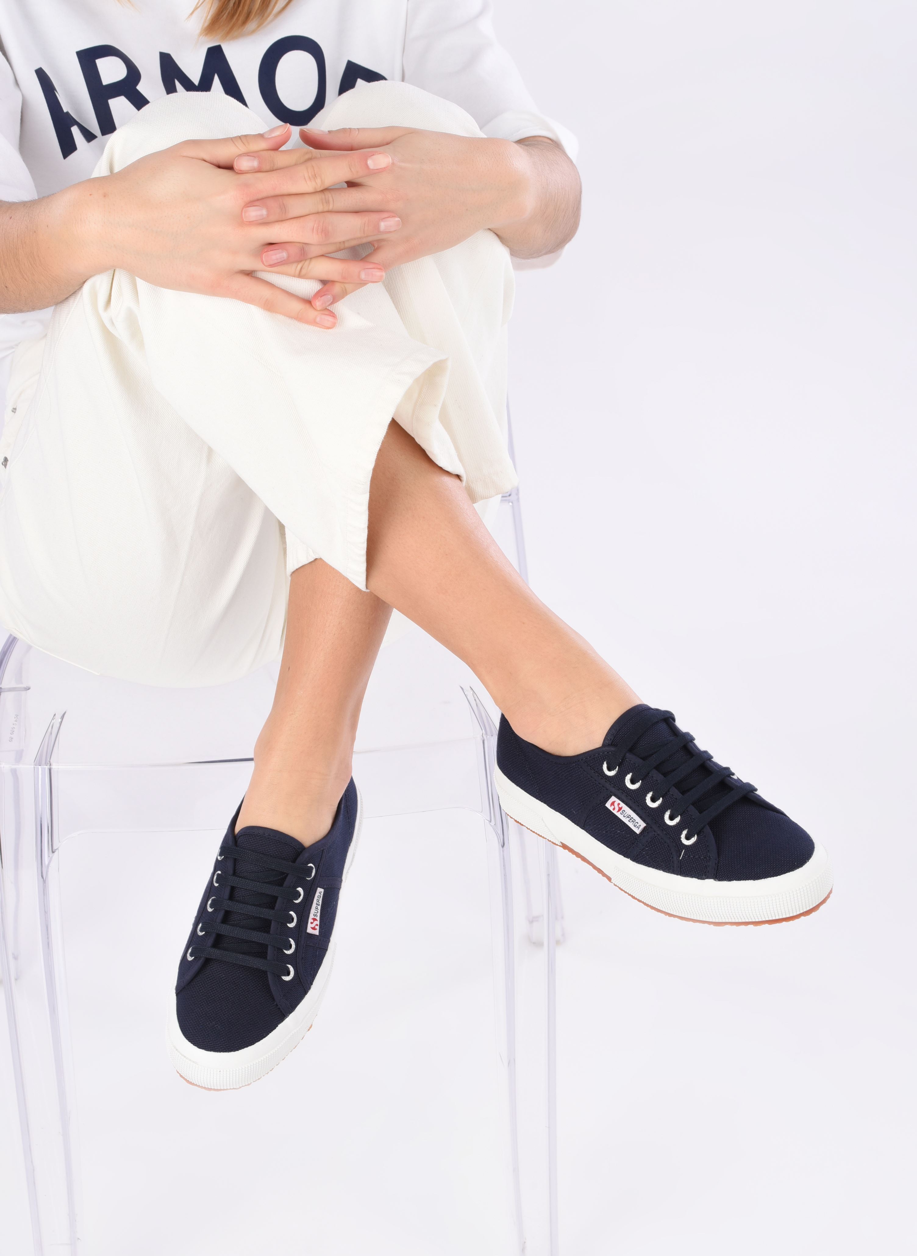 Baskets toile 2750 Cotu Classic Coton femme bleu Superga Baskets toile 2750 Cotu Classic Coton femme bleu NAVY WHITE