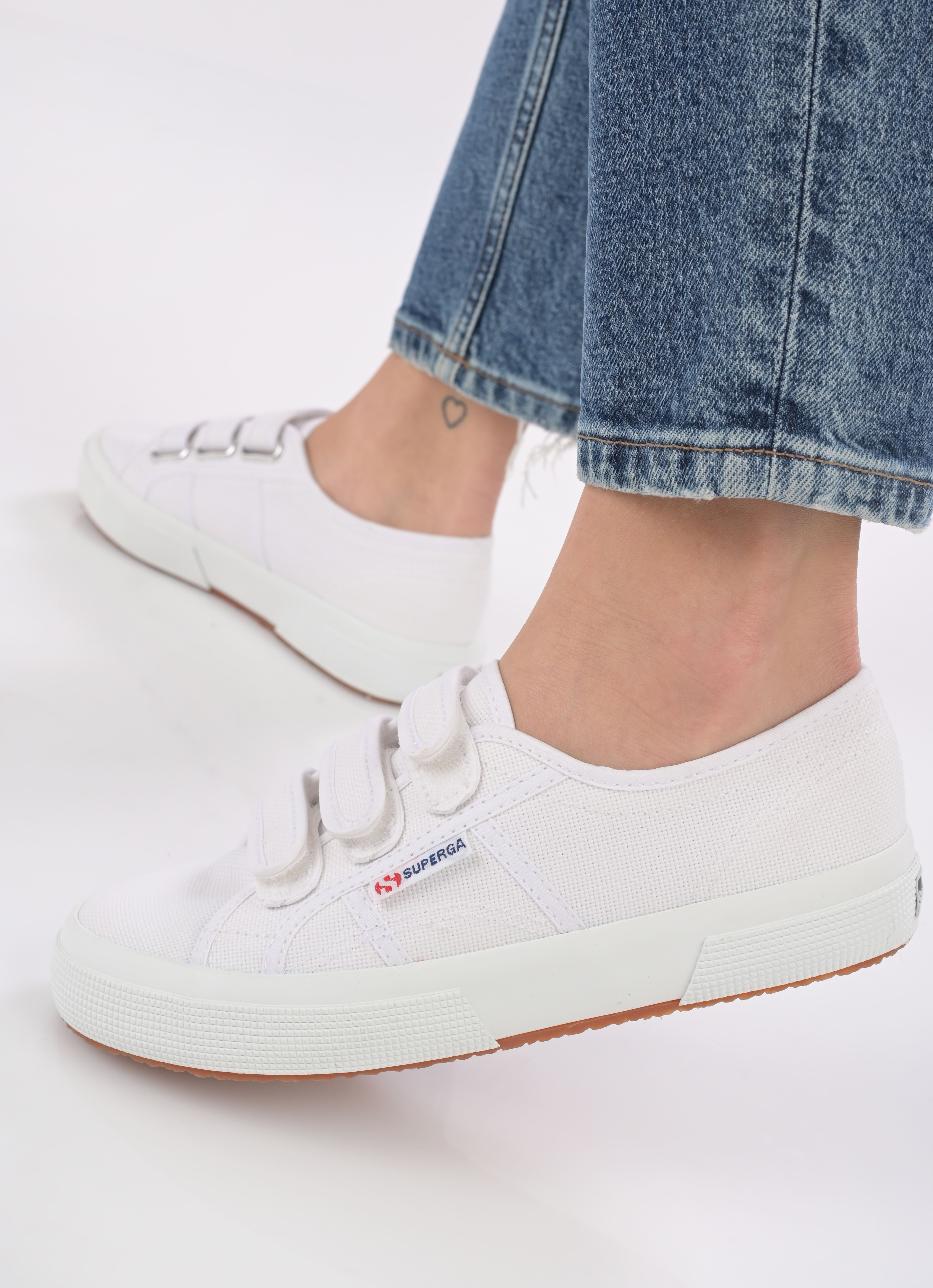 Baskets toile 2750 Cot 3 Strapu Coton blanc Superga Baskets toile 2750 Cot 3 Strapu Coton blanc WHITE