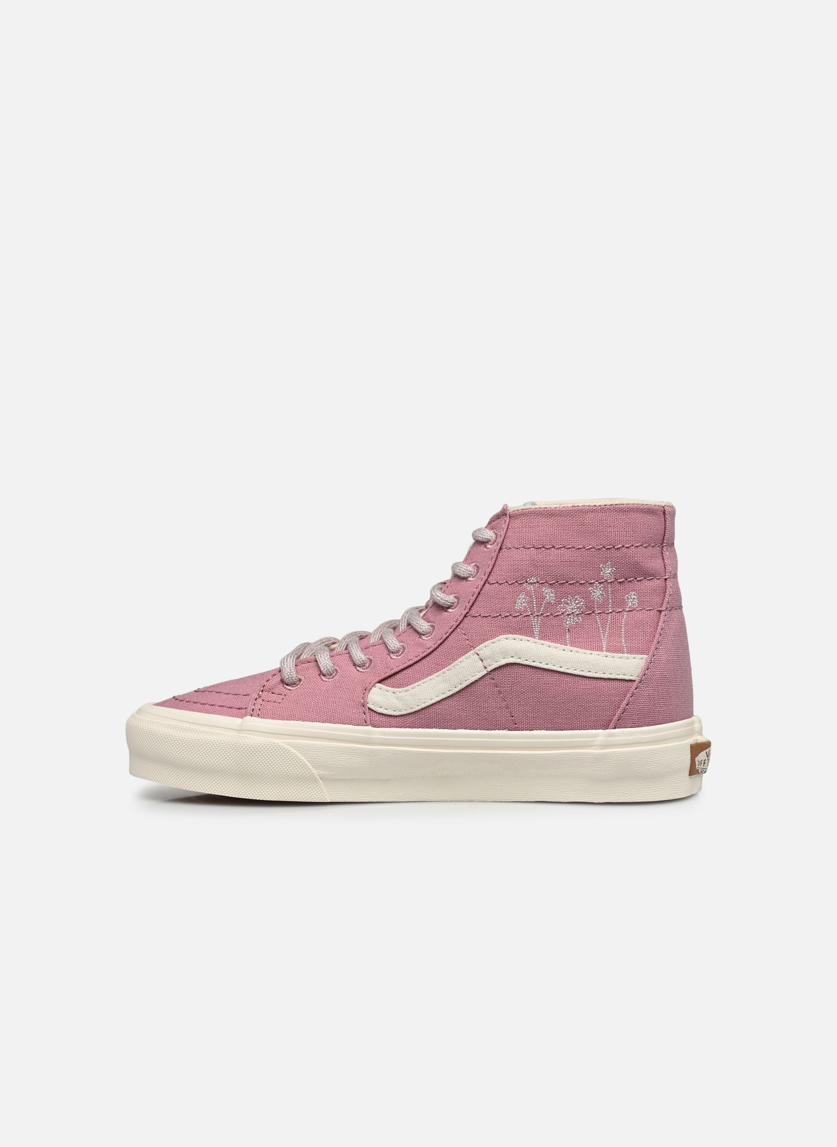 Baskets toile UA SK8-Hi Tapered W femme rose Vans Baskets toile UA SK8-Hi Tapered W femme rose ECO THEORY EMBROIDERED FLOWERS