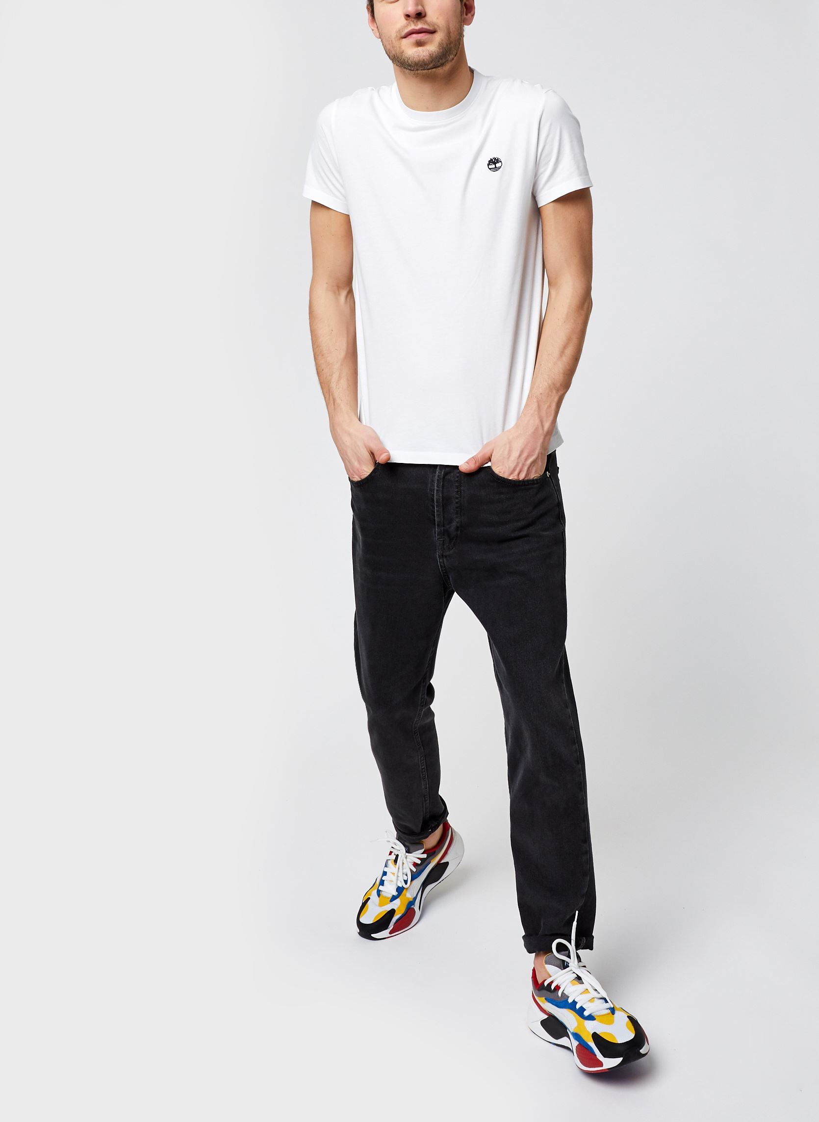 Tee-shirts SS Dunstan River Jersey Crew Tee Slim homme blanc Timberland Tee-shirts SS Dunstan River Jersey Crew Tee Slim homme blanc WHITE