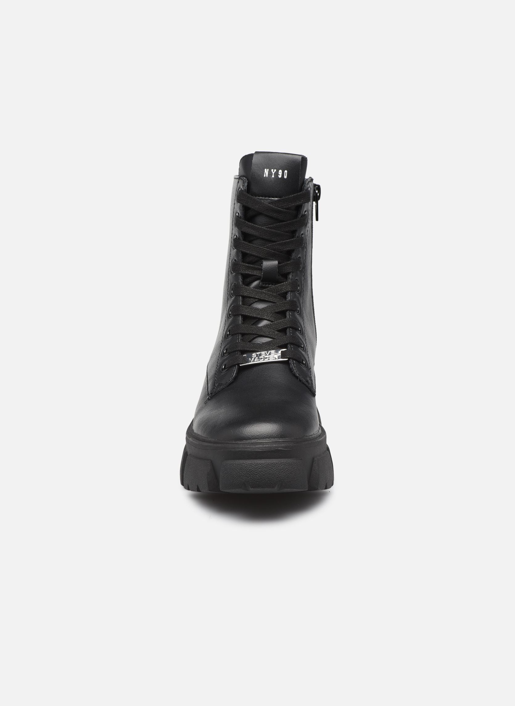 Veterlaarsjes TANKER dames zwart Steve Madden Veterlaarsjes TANKER dames zwart Black leather