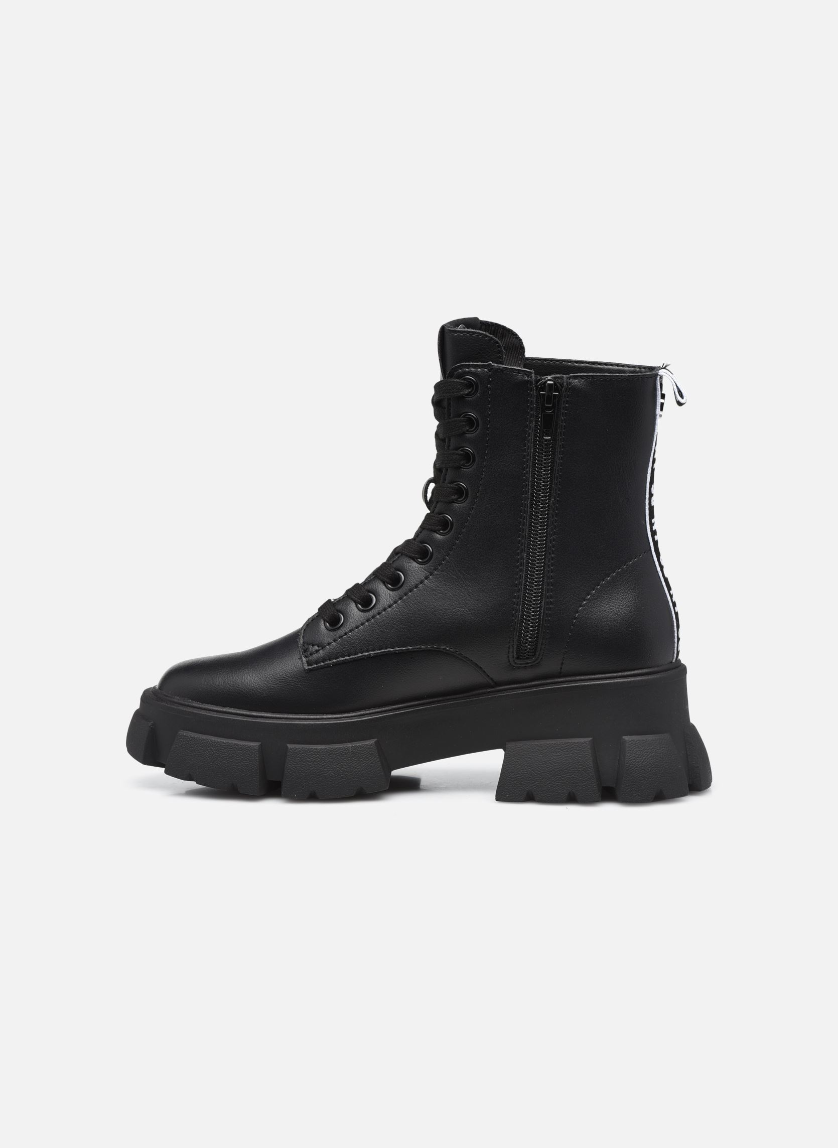 Veterlaarsjes TANKER dames zwart Steve Madden Veterlaarsjes TANKER dames zwart Black leather