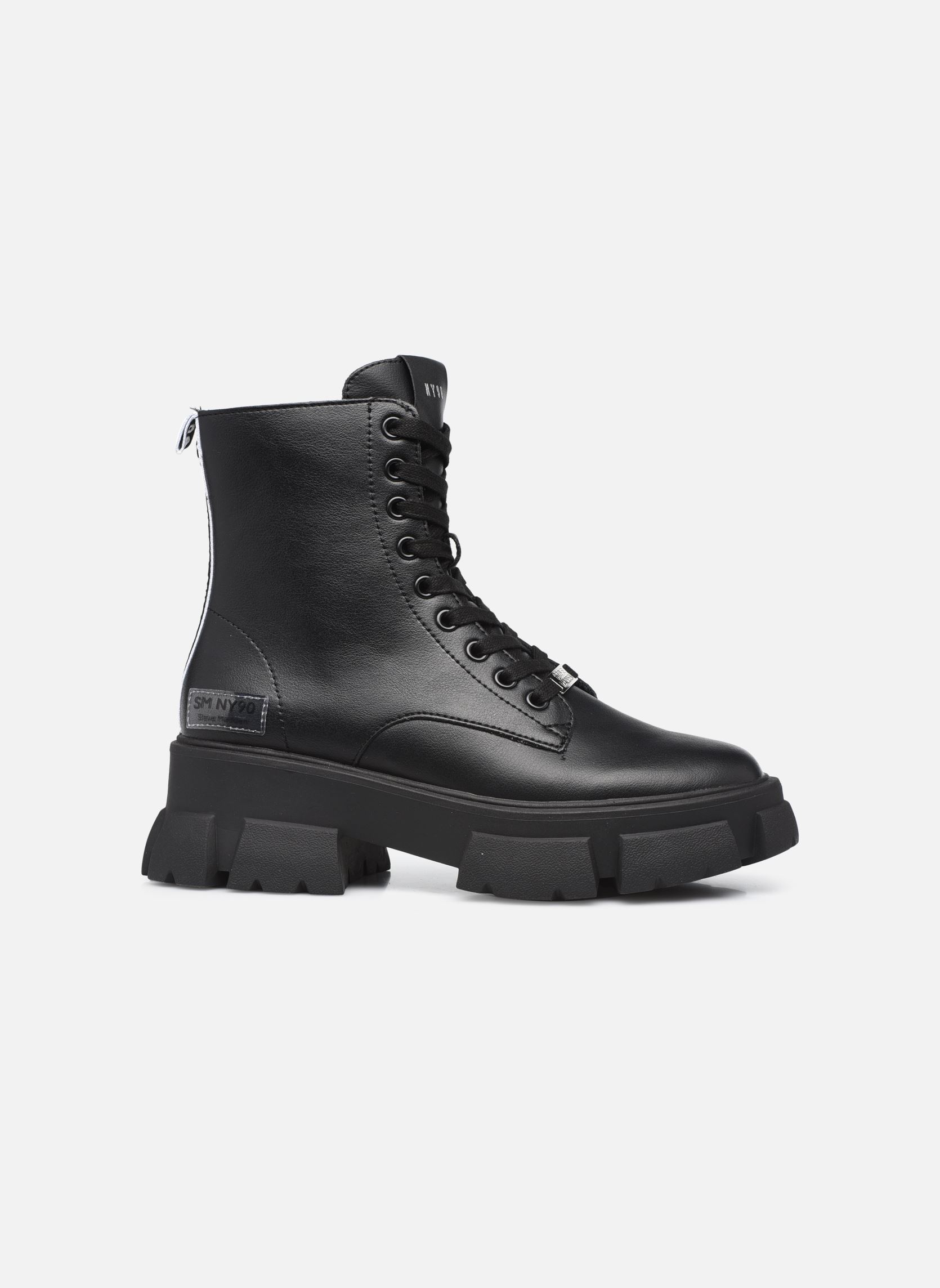 Veterlaarsjes TANKER dames zwart Steve Madden Veterlaarsjes TANKER dames zwart Black leather